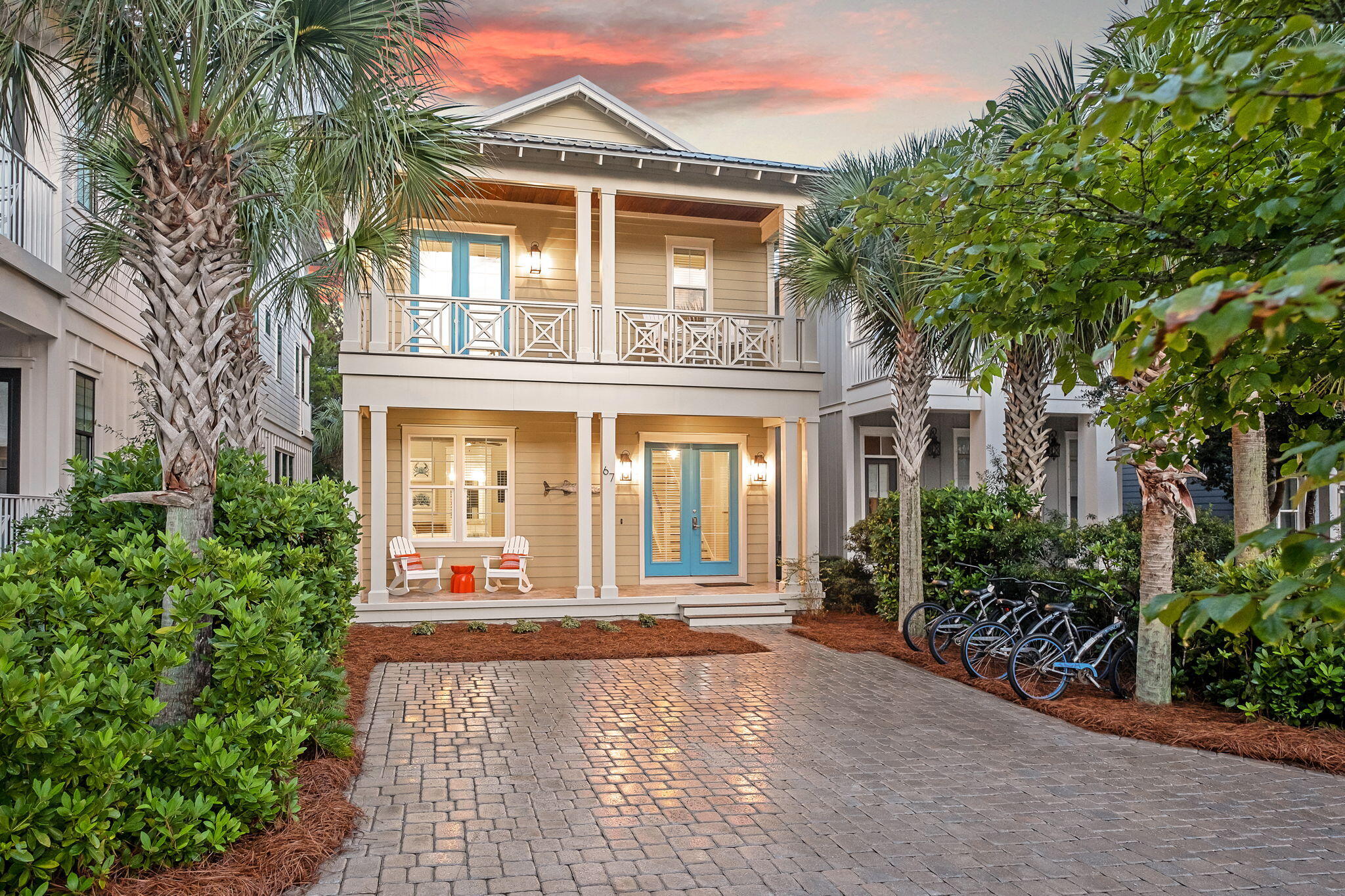 Discover coastal perfection at 67 Lifeguard Loop E, a stunning 4-bedroom, 3.5-bathroom beach house in the heart of Seacrest Beach, just steps from the vibrant communities of Rosemary Beach and Alys Beach along Scenic Highway 30A. This 2,112-square-foot retreat, built in 2014, seamlessly blends luxury, comfort, and prime location for the ultimate beach lifestyle.
The first floor welcomes you with an open-concept kitchen, living, and dining area, natural light and designed for effortless entertaining. A convenient first-floor bedroom is perfect for guests or those preferring to avoid stairs. Step outside to a generous outdoor space, ideal for relaxing or hosting gatherings, complete with storage for bikes and beach gear to embrace the coastal lifestyle fully. The opportunity to add a private pool with HOA/DRB approval is available as well. 
Upstairs, the primary suite is a serene haven, boasting an ensuite bathroom and a sprawling balcony that spans the width of the home, offering a perfect spot to unwind. Two additional guest bedrooms share a well-appointed bathroom with double vanities, ensuring comfort and practicality for family or visitors.
Located in the coveted Seacrest Beach community, this home provides easy access to world-class dining, boutique shopping, and endless recreational opportunities. With a large resort style community pool and proximity to Rosemary Beach's lively shops and restaurants, this property is an ideal primary residence, vacation home, or investment opportunity. Don't miss your chance to own a slice of paradise along 30Aschedule your private tour today!