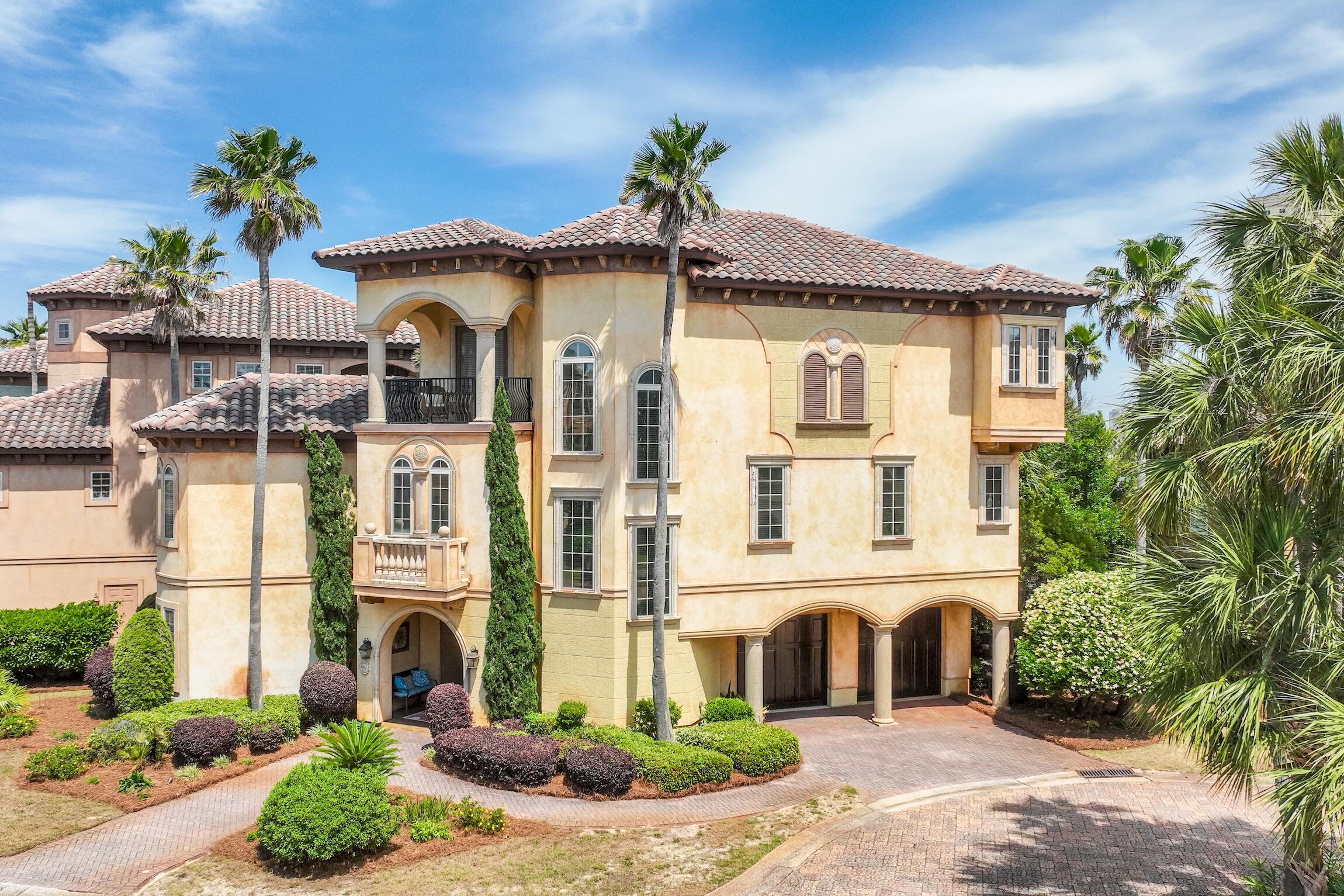 Welcome to your Tuscan-inspired retreat in the prime area of Miramar Beach! This stunning 4-bedroom, 4.5-bathroom home offers a spacious 3180 square feet of living space on a large lot.

Discover a luxurious interior and a private outdoor space perfect for entertaining or simply enjoying the Florida sunshine. The home boasts a well-equipped kitchen, complete with a washer/dryer unit for your convenience.

The property features quick access to the Gulf and a refreshing pool, making it an oasis for relaxation and entertainment. With quick gulf and pool access, every day feels like a vacation.

In addition to the 2 car garage, this home offers the convenience of quick access to Grand Boulevard shopping and dining, as well as a charming local restaurant just across the street.
