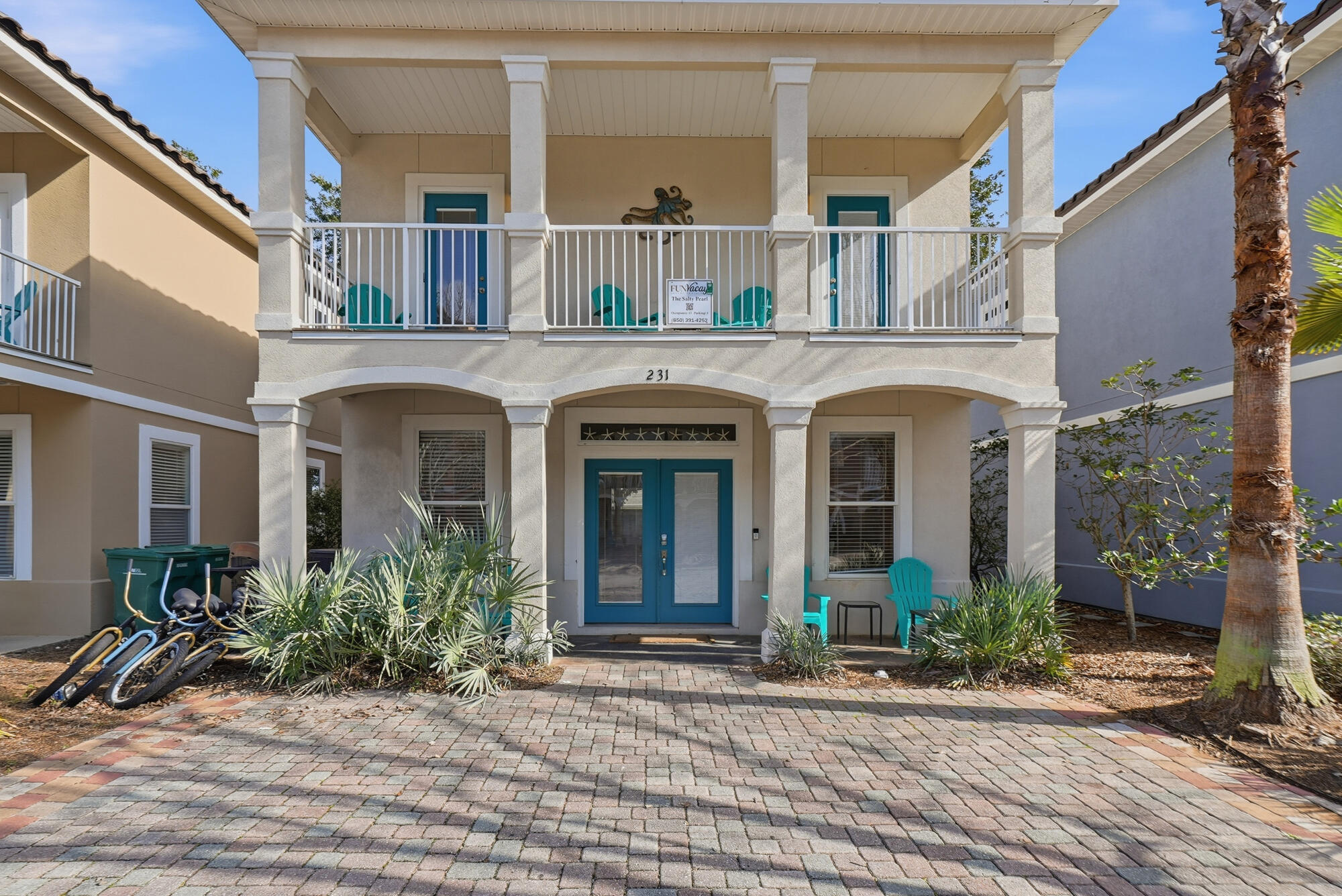 Welcome to your coastal retreat in the Villages of Crystal Beach! This beautifully appointed 4-bedroom, 3.5-bath home offers the perfect blend of comfort, style, and investment potential. A charming front porch sets the tone for relaxed coastal living, leading into a light-filled, open interior.The bright and spacious kitchen is ideal for entertaining, seamlessly connecting to the main living areas. Upstairs, a versatile loft provides additional living or lounge space, while the covered balcony offers a peaceful spot to unwind after a day at the beach. Generously sized bedrooms ensure comfort and privacy. Offered fully furnished, this home is move-in or rental ready, making it an excellent opportunity for rental income. Enjoy resort-style amenities including a lazy river, convenient shuttle pickup, and close proximity to the beach, dining, and shopping. Whether you're seeking a primary residence, vacation getaway, or income-producing property, this home delivers the ultimate Crystal Beach lifestyle.