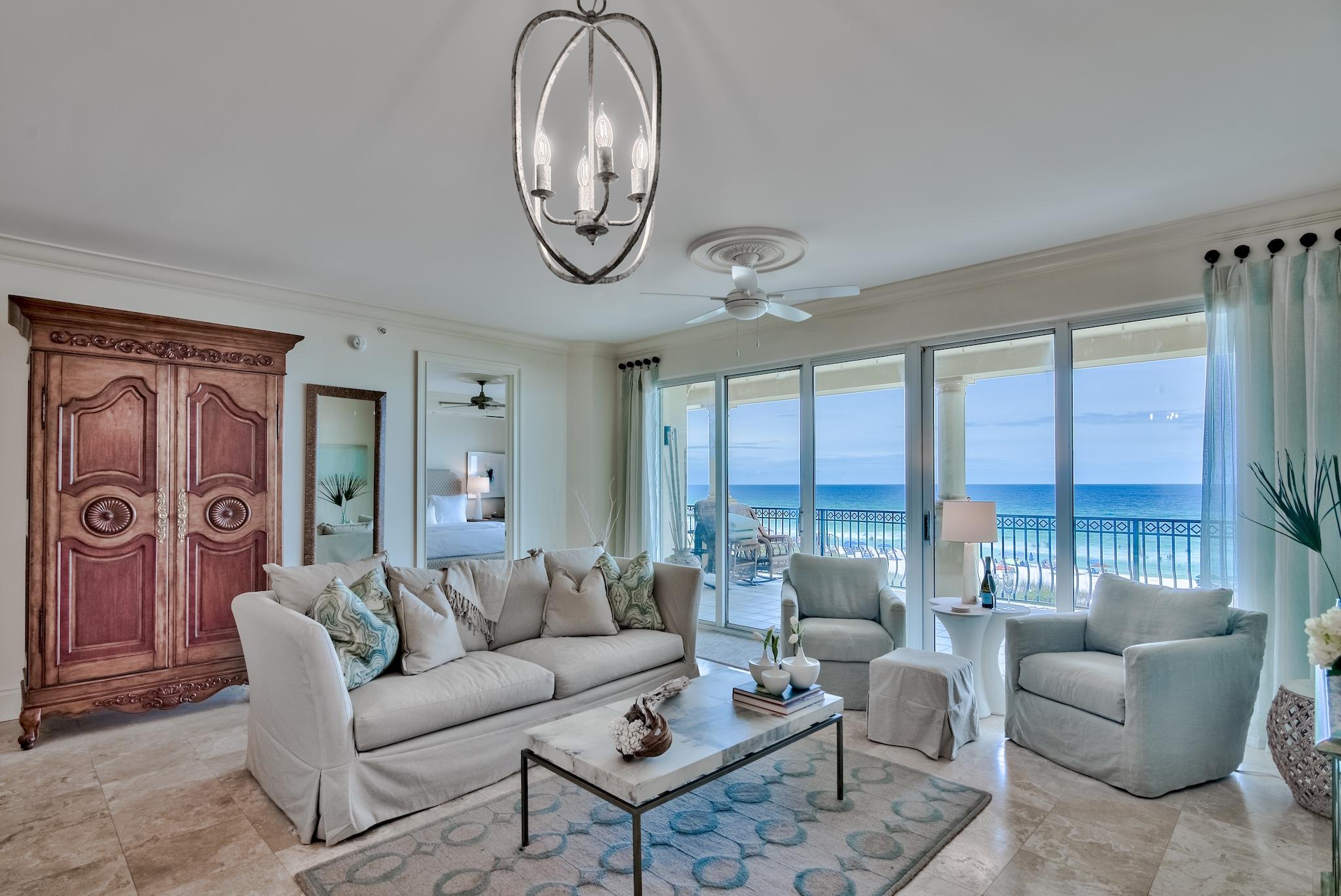 Just Reduced $70K- This will not last long. Designed to be a private retreat, ''Gray's getaway'' is a must-see at the highly desired Avalon Dunes. This luxurious, professionally decorated gulf-front condo is truly one of a kind. With stunning, panoramic gulf views, this private, non rental is a must see. This unit recently went through an extensive remodel and updates including all new furnishings. A freshly upgraded gourmet kitchen offers custom cabinetry , sleek quartz counter tops, gas range, & ice maker. An expansive master suite provides ultimate gulf views with private entry onto the balcony. The master suite includes a generous en-suite bath, with a luxurious spa tub over looking the gulf, a separate walk in shower and his & her vanities and closets. Featuring Tuscan columns, traventine flooring and three other guest rooms, this unit has it all. Avalon Dunes is tucked away behind private, gated entrance surrounded by lush landscaping residing on over 200 feet of private beach. This low density complex boasts only 16 luxury condos and offers a fitness center, heated pool, hot tub, underground parking and secure storage outside of every unit. Located in the heart of Miramar Beach, this complex is an exceptional proximity to 30A & Destin with quick access to world class shopping, dining & local entertainment. *Buyer is responsible for personally verifying details about this property. Any information contained in the listing is believed to be accurate, but not guaranteed. **