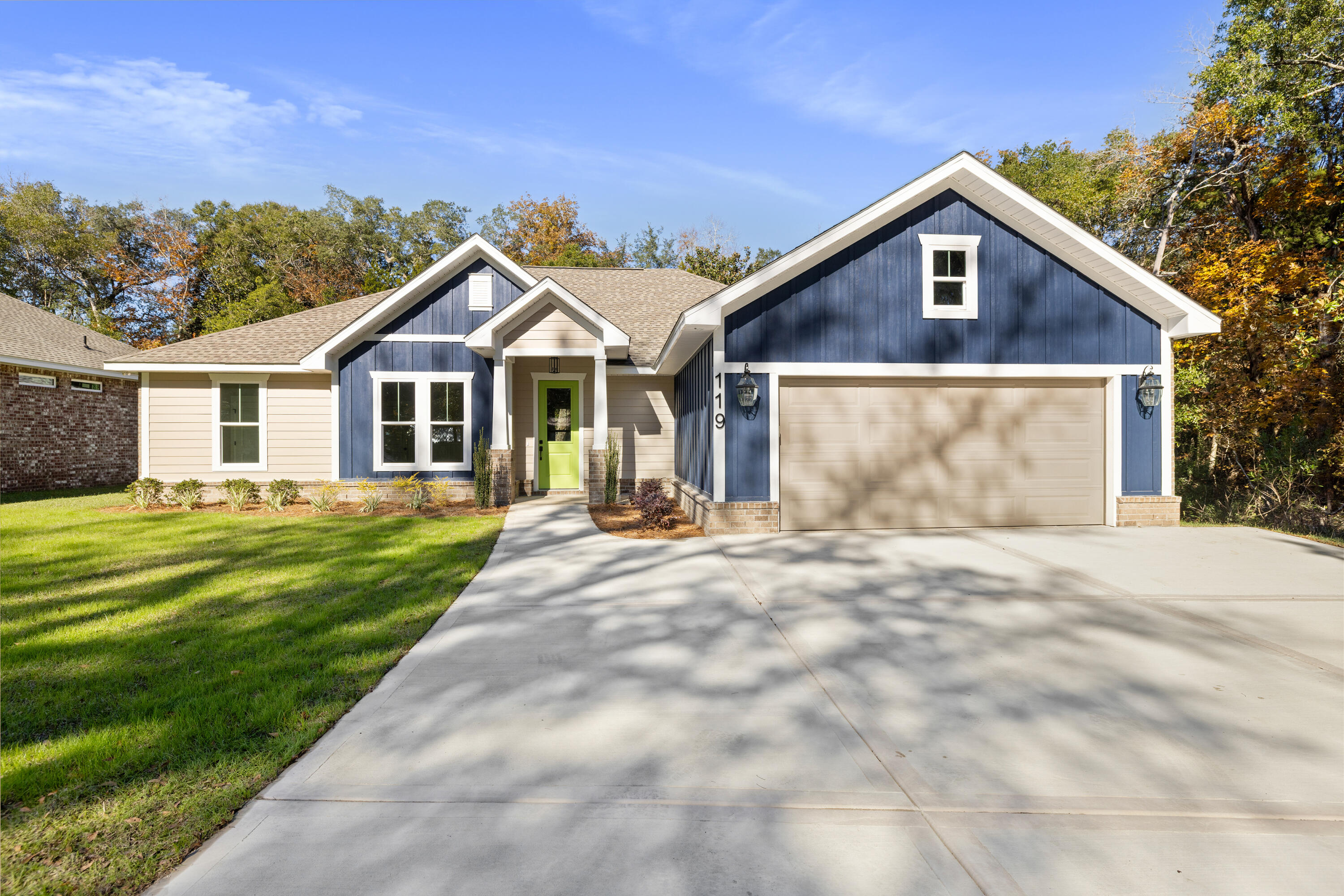 Exceptional Location:
WHY live in an older home when you can have NEW and Just 4 miles to Niceville * Approx. 25 minutes to Eglin AFB &  12 minutes to Destin.
A Community to be proud of:
* Stunning, all-new neighborhood showcasing rich Craftsman-style architecture
* Nestled on a quiet dead-end street, offering a rare sense of privacy and tranquility.
* Upscale Design & finishes:  Thoughtfully designed with high-end finishes inside and out.
* Quality craftsmanship you can see and feel the moment you step inside.
* Chef Inspired Gourmet Kitchen
* Elegant White quartz countertops with dramatic veining
* All-wood, soft/self-closing cabinetry
* Under-cabinet lighting
* Walk-in pantry and dedicated dining area--perfect for entertaining.
 * Spacious Bedrooms throughout.
* Expansive master suite easily accommodates exercise equipment.
Sitting area.
* Luxurious Master Retreat
* Zero-entry walk-in shower with built-in seating
* Dual vanities and a separate, private toilet room
* Abundant privacy windows that fill the space with natural light
* Inviting Outdoor Living featuring covered front and back porches designed for morning coffee or evening relaxation
* A peaceful setting where quiet evenings and star-filled nights are the norm
* Exceptional Functionality
* Oversized laundry room with plenty of room for a freezer and second refrigerator
* Storage and convenience thoughtfully planned for everyday living
* Unmatched Coastal Lifestyle
* Enjoy the calming drive home overlooking the breathtaking Choctawhatchee Bay
* Boat ramp and waterfront park just a stone's throw away perfect for boating, fishing, and sunset views.
* Your Invitation
* Come experience this one-of-a-kind community where comfort, beauty, and peaceful coastal living come together seamlessly.