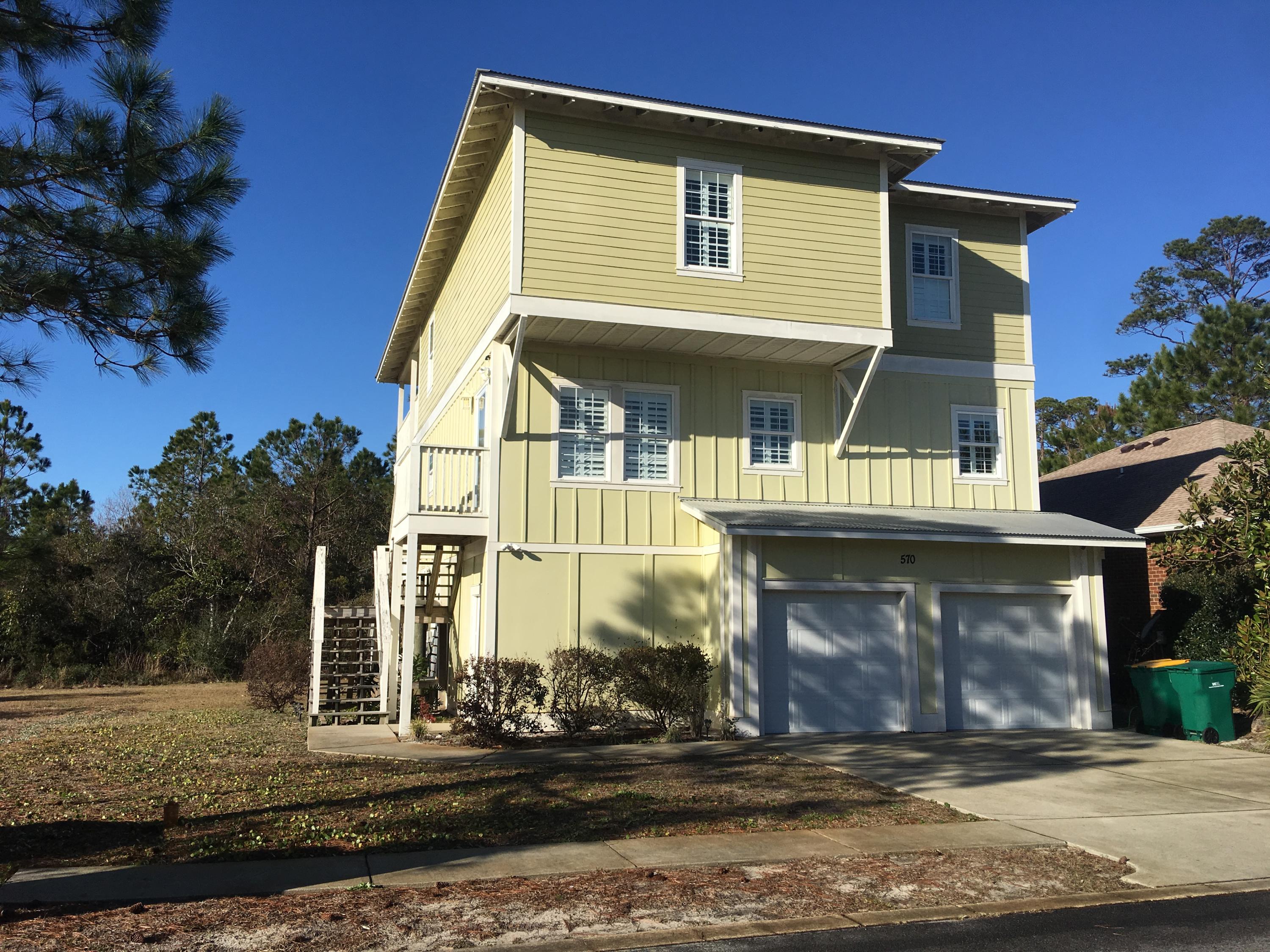 This luxury  Beach House is just  steps away from the Santa Rosa sound and includes the plot next door and boat slip 6. Amazing sunrise and sunset views from both the 2nd and 3rd floor wrap around decks.  Plenty of room to build a pool. Fabulous open floor plan. Kitchen has granite counters, quality cabinets and an island.  Take the adjacent boardwalk to the gazebo and the boat slip and enjoy the wonderful views of the water. Put your feet in the sand and live it up. Kayak storage at the gazebo. Offered unfurnished, appliances included except washer and dryer.  Seller is open to negotiation for furniture. 2 HVAC systems so you can control upstairs and downstairs separately.  Boat dock is being repaired, no special assessment for repairs. Hurricane resistant windows, siding, and roof. Buyer to verify information. HOA and tax details in docs. Boat slip annual fee is increasing to $500 per year. Buyer to pay $1333 transfer fee charged by the state of Florida on the boat slip, which conveys with the sale but is not deeded.