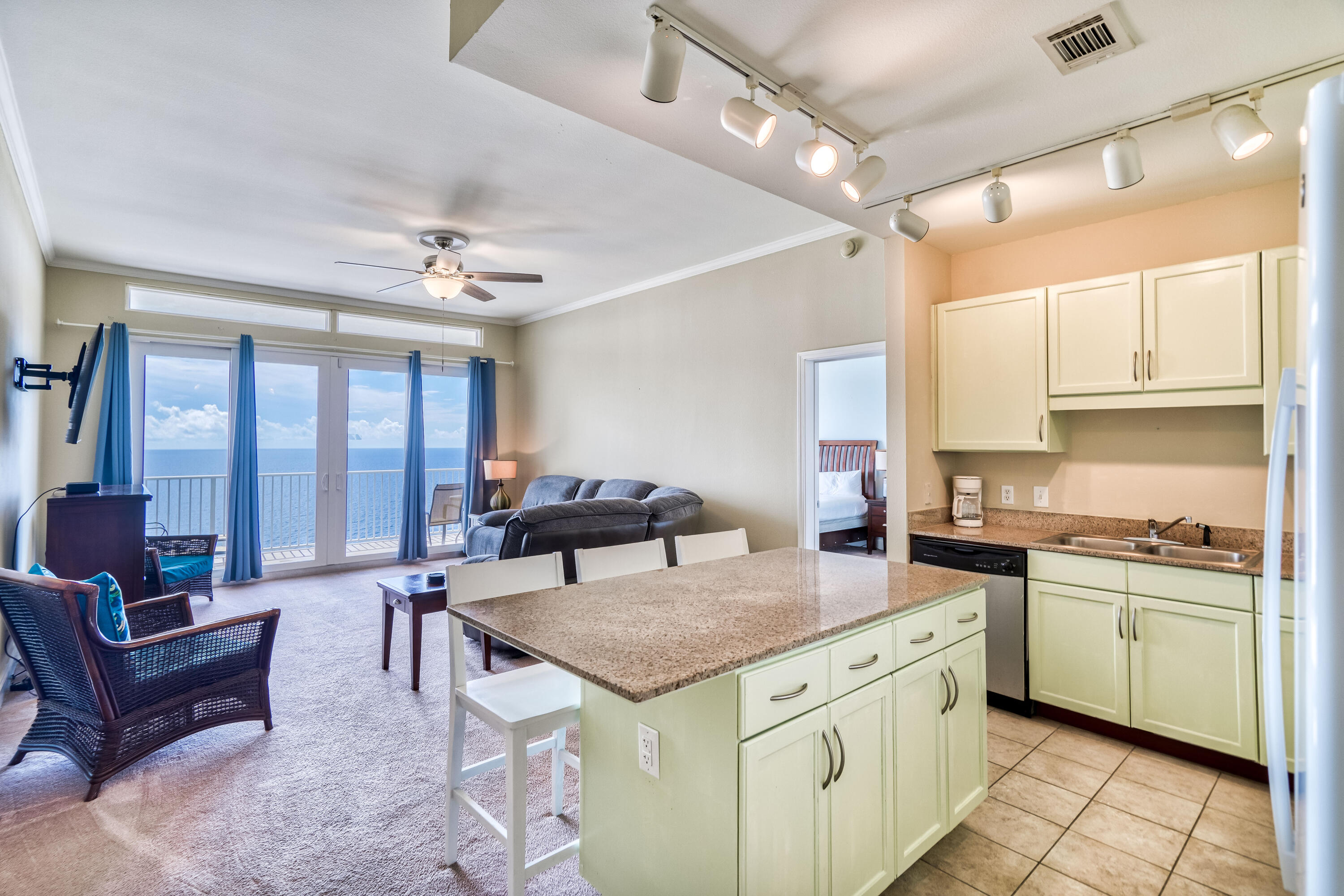 Welcome to Laketown Wharf, Penthouse Unit #2022; a fully furnished, 2-bedroom, Gulf-front condominium located in Panama City Beach! Just steps away from the private beach access located across the street; this condo is built with intention and elegance. Unit #2022 features two bedrooms, two bathrooms, 10ft ceilings, and 1,262 SF of living space. 

Upon entering the unit, you will be greeted with breathtaking gulf views. Down the hallway that includes the guest bedroom, private flex space with room for bunk bed, and guest bathroom. Travel to the southside of the unit, where you'll find the open-concept kitchen and living area. There, gorgeous views of the Gulf of Mexico will absolutely stun you. Enjoy the views, and your afternoon cocktail, from the central balcony- which is accessible through reinforced sliding doors. 

Head off from the open-concept living area, and you'll find the master bedroom complete with Gulf views and access to the central balcony. The spacious master bedroom also includes a luxurious master bath, which features dual vanities, granite countertops, a walk-in shower, and a separate garden tub. 

The Laketown Wharf Resort features world-class and resort-style amenities. Enjoy the private beach access, located across the street next to Pineapple Willys, or head to the several nearby public beach accesses, located across from the eastern portion of the resort. Laketown features five resort-style pools, including a seasonally heated rooftop pool, and a children's pool area. 

Head upstairs to the third floor, where you'll find a two-story fitness center and putting green. Enjoy the fantastic views of the Gulf from the green! And last but not least, head to the north side of the property to find 52,000 SF of lakefront boardwalk, where you can watch the nightly fountain light show. There, you can also enjoy various dining and shopping opportunities, as well as nearby access to the amenities and attractions located around South Thomas Drive and Front Beach Drive. Laketown Wharf has one of the best values in all of Panama City Beach, so don't hesitate to schedule your showing today! Call to book your appointment to view this property today. 

Buyer to verify all information and dimensions. Information is deemed reliable but not guaranteed.