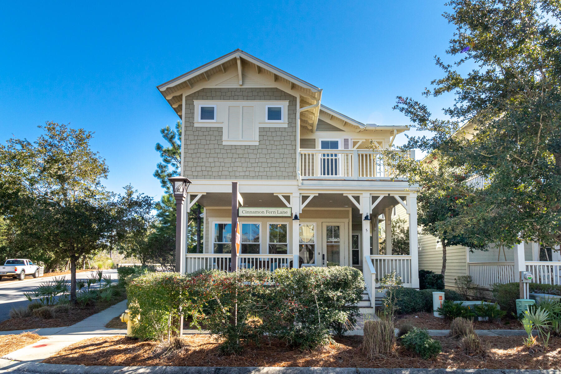 This beautiful Florida Cottage has never been rented and feels like a new home! It has been meticulously cared for by the owners and It offers the perfect floor plan for entertaining. The home has been professionally decorated and showcases 4 bedrooms, 3.5 baths with wide open living, separate dining room, beautiful hardwood floors throughout, kitchen with white cabinets, granite counter tops, SS appliances and more. The first floor master bedroom has a large bath with double sinks and vanity, walk in shower, garden tub, his & her closets. Upstairs you will find a 2nd primary master suite with large walk in shower, double vanities and double doors which leads to a porch and would be the perfect spot for relaxing after a day at the beach. Finishing out the second floor is 2 more bedrooms plus a loft area. Located on a large corner lot towards the front of the community, this home is in the perfect location and only 200 ft to the Community pool. The Community offers wonderful amenities and low HOA dues. The Gathering Place- Naturewalk's amenity center includes: resort style beach entry pool, heated lap pool, tot lot, grills, children's pool, fire pit, bar area. In addition the community offers sports court area, walking trails and more. Short walk or bike ride to Seaside, Seagrove, WaterColor. Fine dining and casual dining nearby as well as boutique shops, entertainment and more! All data and dimensions to be verified by Buyer.