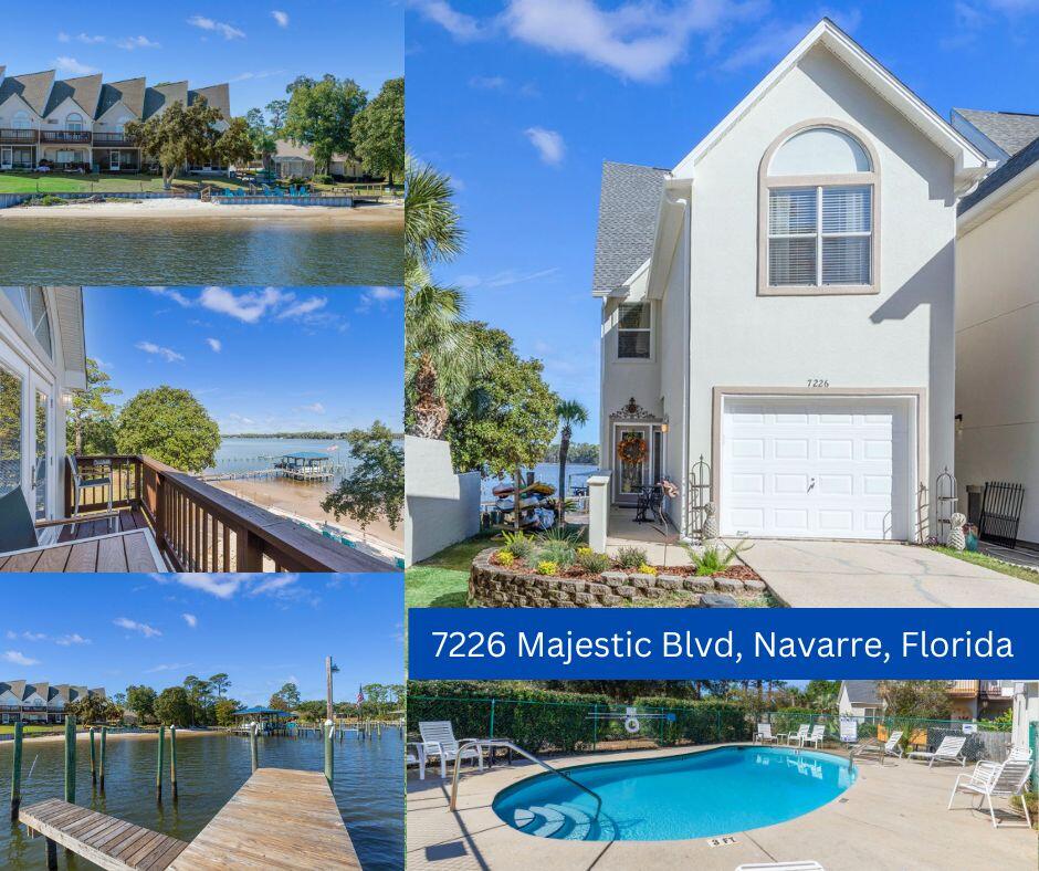 WATERFRONT TOWNHOME WITH BOAT SLIP IN HIDDEN BAY VILLAGE! This beautiful 3 bedroom 2 bathroom END UNIT waterfront townhome with private boat slip, kayak storage , and 1 car garage with extended driveway just may be the most desirable unit within the community... This unit sits 13 feet above sea level with a gorgeous view of the private sandy beach, private docks, and panoramic bay views. As you enter the townhome, you are greeted by the first floor with all tile flooring offers an 'open concept' design that maximizes those beautiful water views. Enjoy the spacious kitchen with NEW SS appliances 2023(refrigerator, range, dishwasher, microwave), white wood cabinetry and tile backsplash. The large dining area separates the the kitchen and the living room with plenty of room to entertain. To the left of the dining area you will find a half bathroom for guests and a storage closet under the stairwell. The large and open living room offers plenty of space for that comfy furniture so you can sit back and enjoy the view of the bay. This unit also offers a large screened in porch with painted mural and ceiling fan that directly overlooks the private beach and bay. As you enter the second floor, you will find the large primary suite with private waterfront balcony (perfect for coffee in the morning or wine in the evening), vaulted ceiling, primary bathroom, and large walk-in closet. The second floor also contains and indoor laundry closet complete with Maytag washer and dryer 2023. Down the hall, you will find the two additional bedrooms separated by and additional full bathroom. This townhome also offers a single car garage offering plenty of room for raking and storage. The extra long drive way allows you to get two cars in the driveway and one in the garage. This unit also comes with your own private boat slip and private kayak storage. You can take a swim at the private beach located directly in front of the unit or in the community pool located at the front of the community. Don't miss out on the AMAZING UPGRADES this unit has to offer! NEW dimensional roof 2022, NEW HVAC 2023, NEW exterior stucco paint 2022, NEW exterior deck stain 2022, NEW SS Whirlpool kitchen appliances 2023, NEW Maytag washer & dryer 2023, NEW landscaping in front beds 2023, NEW ceiling installed on screen porch 2023. 
This townhome is perfect for the boating, beach, bay, pool, and all around outdoor enthusiasts! Don't miss out on your chance to own your slice of paradise on the water and enjoy the amazing views views from sun up to sun down!