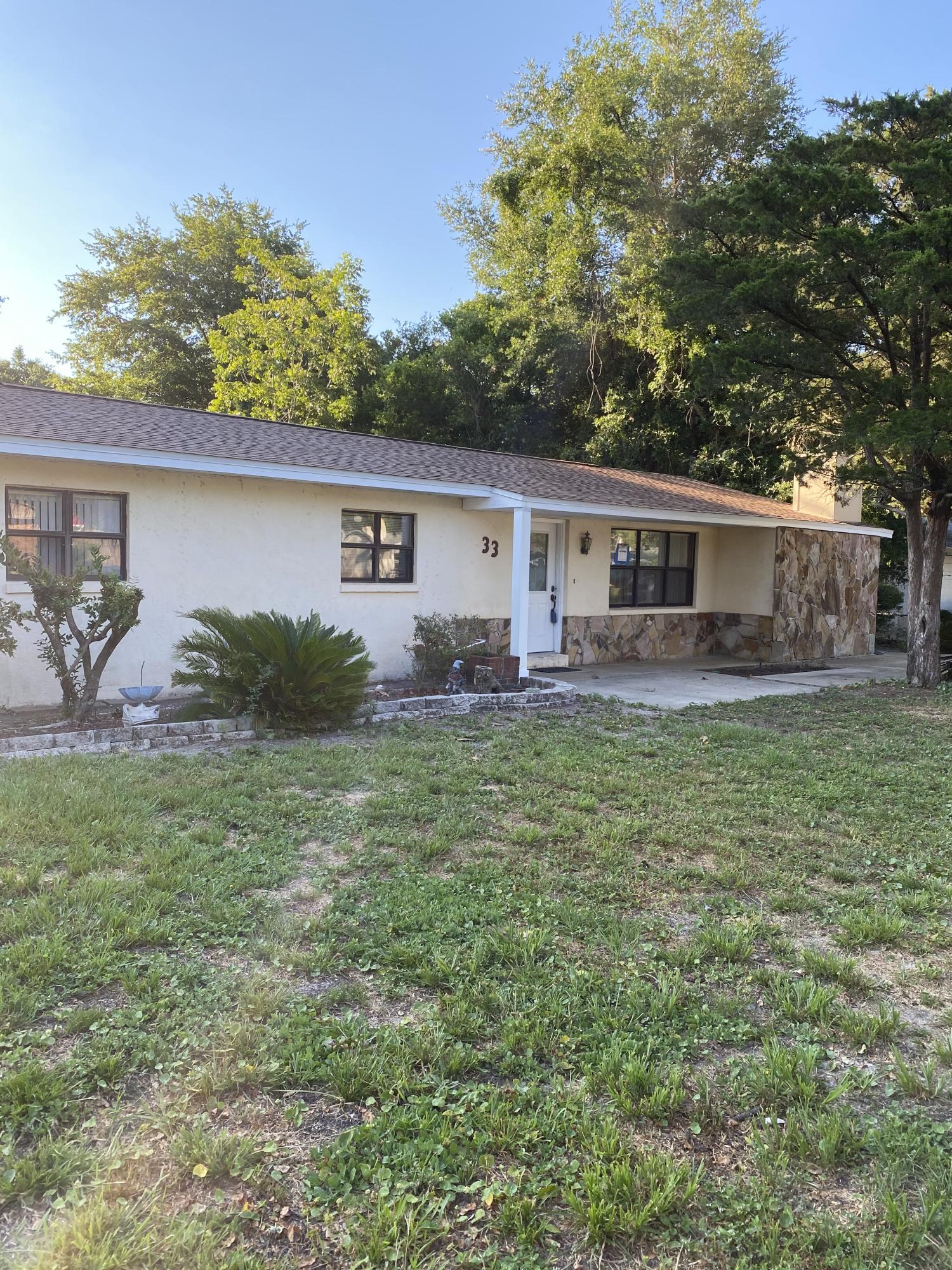 SUMMERS HERE AND YOUR POOL IS READY! Open floor plan. Wiring updated in 1987. All major items have been done, will include $5000 for carpet and kitchen counter top allowance with acceptable offer: New Roof installed; HVAC May 2017; Bathroom marble shower 2017; New Pool liner installed & new pool vacuum; New stainless steal appliances installed; Fresh paint in bedrooms & Florida room; Large laundry room with lots of storage; New door off 1/2 bathroom.
Termite Bond transferable (Bryan Pest); Water line in Florida Room for ice maker/refrigerator; Large Shed has new door, freshly painted new roof, end of shed was used as a green house.
This house is waiting for you to call it home!!