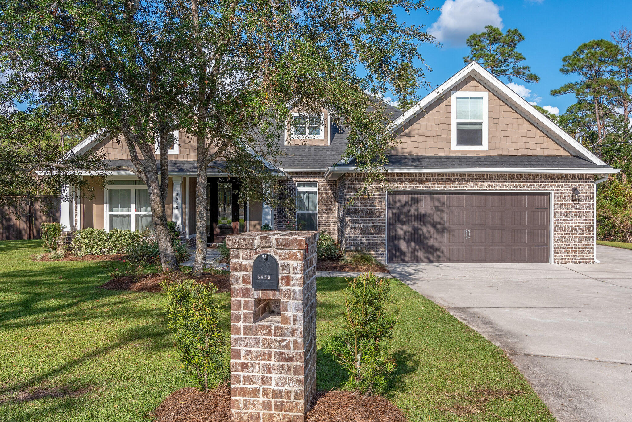 4 Bedroom, 3 Full Bath home. This is not your typical rental home! High end finishes abound from 10' ceilings with luxury crown moldings to wood look tile in the wet areas with 5'' baseboards. High end custom kitchen features tile backsplash, granite countertops, and stainless-steel appliances with a kitchen island with breakfast bar dividing it from the living area. This huge 2-acre lot is part natural and part manicured. The rent has basic lawn care included. Private location, but just minutes to all area amenities. Available October 2023. Pets may be allowed with approval and fee. What are you waiting for? Call 850-786-1255 for a viewing today or apply at rentwithbsr.com