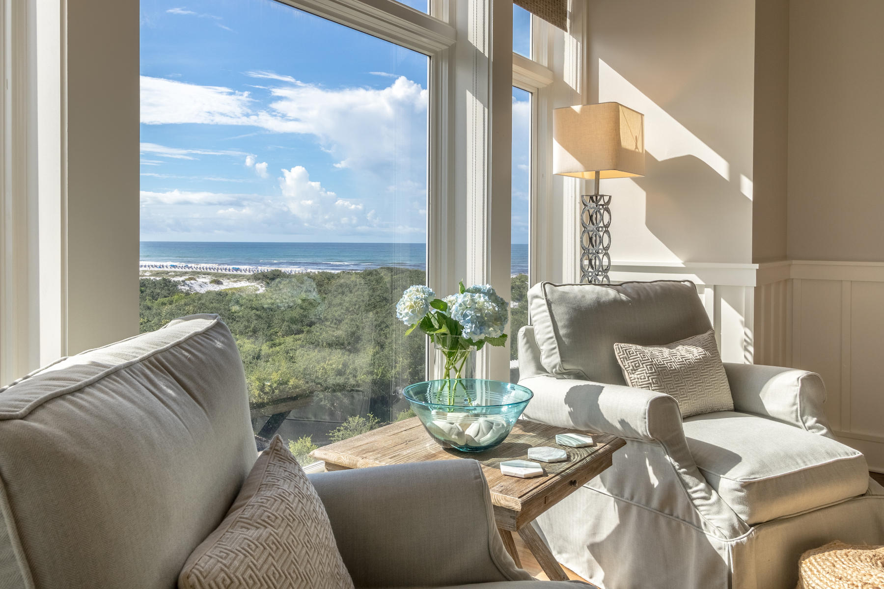 Gorgeous 4th floor condo in Compass Point. This beautiful property has been extensively renovated, new cabinets, counter tops in kitchen and bathrooms, new appliances, tiled porch, paint etc. and is in perfect condition. Spa like aesthetic is sure to impress, the beautiful blue hues of the gulf and the sounds of the gulf will relax and rejuvenate your spirt and soul. Compass Point owners have underground parking, individual storage areas and parking for golf carts. The 5000 feet of beach frontage the owners share, the gated access and abundant common areas make Watersound the perfect place to call home, or your home away from home. Don't miss seeing this gem.