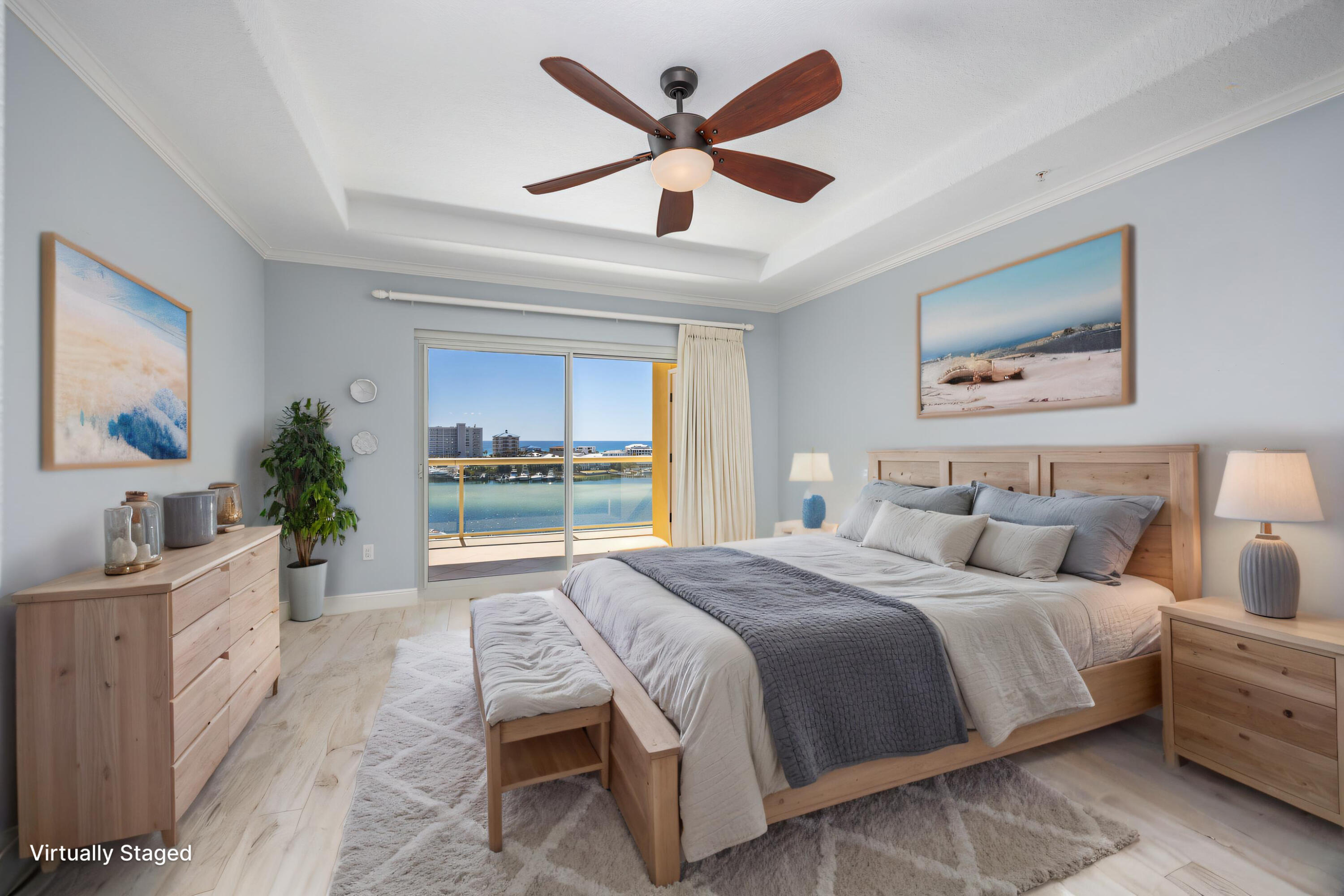 Unit 5H boasts breathtaking views of the Destin Harbor and Gulf of Mexico, stretching from the Destin Bridge to the open Gulf. Designed for comfort and style, this spacious condo features 3 bedrooms, 3 full bathrooms, and soaring 9-ft ceilings. The open floor plan is complemented by updated wood-look tile in a light coastal palette, extending throughout the living areas and into the primary suite. The kitchen and bathrooms have been upgraded with stunning quartz countertops throughout, adding a touch of modern elegance. Plantation shutters provide both style and privacy, while a newly installed AC and water heater ensure year-round comfort and efficiency.

The master suite is a true retreat, positioned on the harbor side with sliding glass doors leading to the expansive balcony (MORE) perfect for soaking in the waterfront views. Additional highlights include a full-size laundry room, ample storage (including a separate storage unit), and two covered parking spaces. Live the ultimate boater's lifestylestep out your door and onto your boat, explore Crab Island, or cruise into the Gulf with ease. Marbella offers resort-style amenities, and its prime location in Destin ensures easy access to world-class fishing, dining, and entertainment. Don't miss this rare opportunity to own a boater's dream home in the heart of Destin!