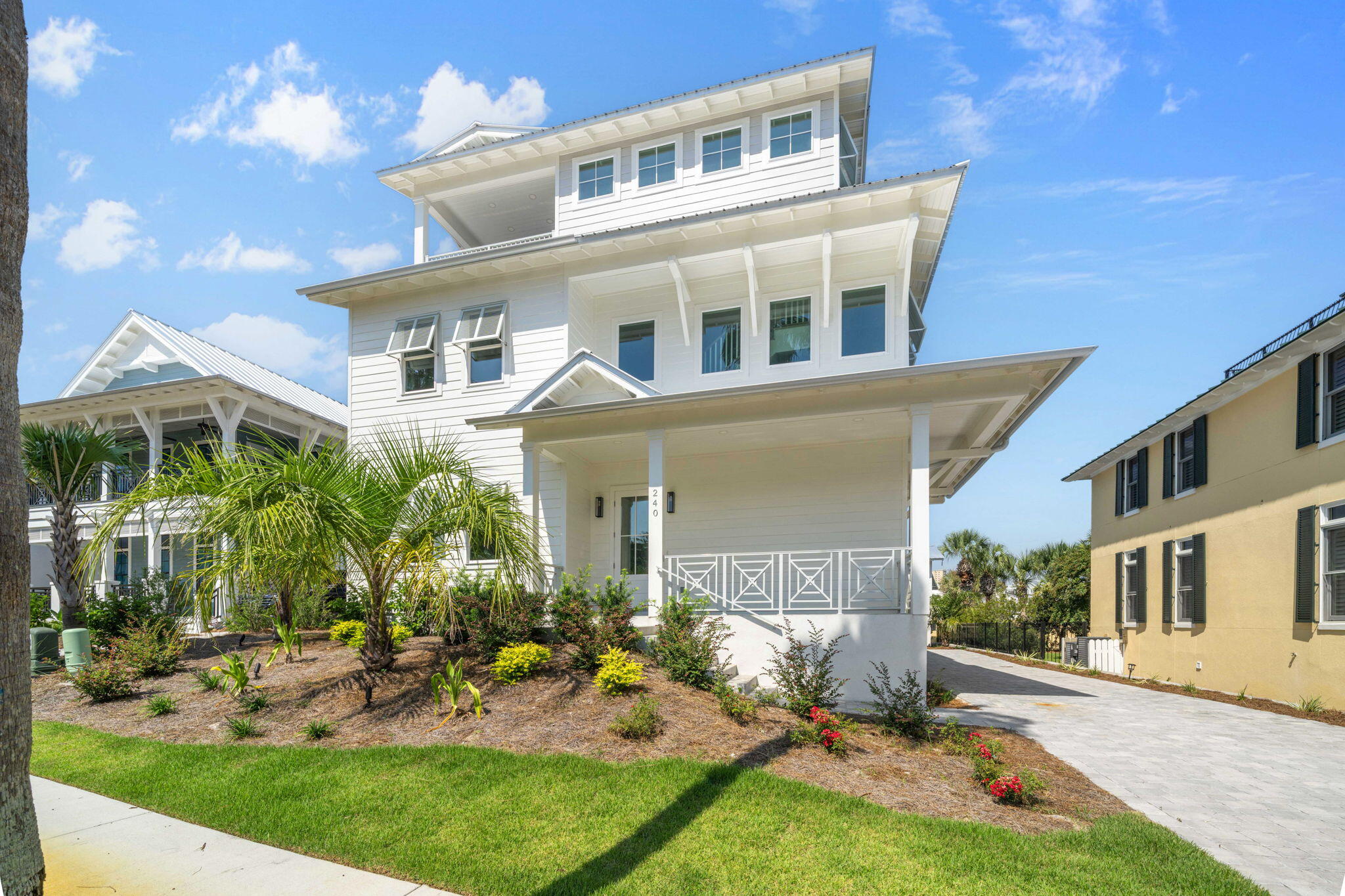Welcome to the pinnacle of luxury in the exclusive Caribe community! This brand-new, 4,223 sq ft gulf view home is a masterpiece of design, offering an unparalleled lifestyle and exceptional rental income potential. The first floor features a family room and three bedrooms that open directly to a private backyard oasis with a sparkling pool and patio.

The second floor presents a professional-grade kitchen with Sub-Zero and Wolf appliances, a walk-in pantry, and a cozy gas fireplace. The luxurious master suite is also on this level with direct patio access. For ultimate convenience, the home is pre-wired for an elevator. The top floor features a Gulf-view porch, perfect for enjoying sunsets. Beyond the home's stunning features, its location is unmatched. Just a short walk away is a private beach access, allowing for easy trips to the sugar-white sand. The community also offers exclusive use of two neighborhood pools and tennis courts. This is more than a home; it's a statement of coastal sophistication in one of Miramar Beach's most coveted neighborhoods.
