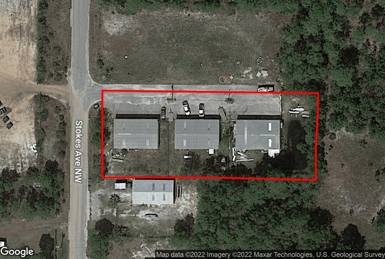 New to the market light industrial property at 206 Stokes Ave in Ft. Walton Beach. The 3 buildings totaling 2,400sf are subdivided into 6 units of 1,200sf for a total of 7,200sf. The middle building will be delivered vacant while the two exterior buildings are on a month-to-month lease.

This western quadrant of Ft. Walton Beach is experiencing significant growth with a planned DR Horton development at the intersection of Lovejoy Rd and Hill Ave, a Frito Lay distribution facility at the end of Lovejoy Rd, new businesses expanding on Anchors Street, and a new extended stay hotel coming on MLK. Be a part of this newest developing area in the market.