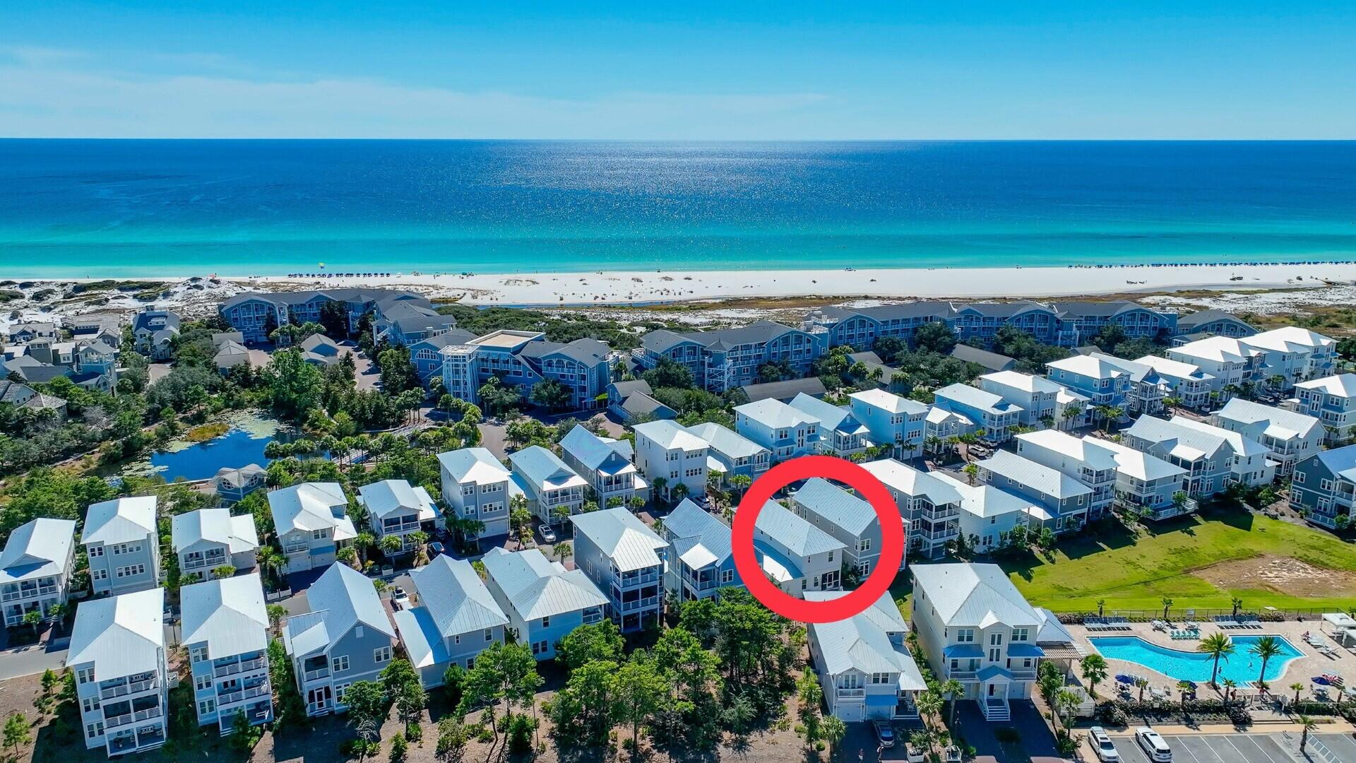 Seller's Incentive: $40,000 towards Closing Costs or WaterSound Club Lifestyle Membership, Scenic Highway 30A Coastal Living at Its Finest.  Discover the essence of coastal living with 'Blue Seas 30A.' Located in the heart of Prominence, between Seagrove and Rosemary Beach and adjacent to the prestigious WaterSound Club.  This meticulously maintained 4-bedroom plus bunk room, 4.5-bath retreat offers the perfect blend of luxury and leisure. Gulf views and breathtaking sunsets await, with the added perk of a 6-seat golf cart included. Step inside and be greeted by the Panama floorplan's open, light-filled spaces. Every corner exudes high-end coastal charm, creating an inviting atmosphere for gatherings. Entertain with ease in the spacious living area, or take the festivities outdoors to your screened-in porch and expansive paver patio.

This home accommodates up to twelve guests, with two primary suites, one on the main level and another on the second floor. Two additional bedrooms on the second level share a covered porch with panoramic Gulf views. And for the younger ones, a cozy bunkroom with two sets of bunk beds is a perfect retreat.

If you purchase the Lifestyle membership to the WaterSound Club, you will have member-only gate access to the Club steps from your front door.  Membership gives you access to a private beach, golf courses, resort-style pools, fitness facilities, and tennis courts. But that's not all - you'll also enjoy the amenities of Prominence, featuring two resort-style pools (one heated), a fitness center, and convenient proximity to 'The Big Chill' (formerly 'The Hub') with dining, shopping, and entertainment options.

With robust rental projections, this Inlet Beach turnkey gem is a savvy choice for primary residency, a second home, or an income-producing vacation rental. 'Blue Seas 30A' is ready for your coastal dreams to come true. Don't miss out on this exceptional opportunity to live the 30A lifestyle.