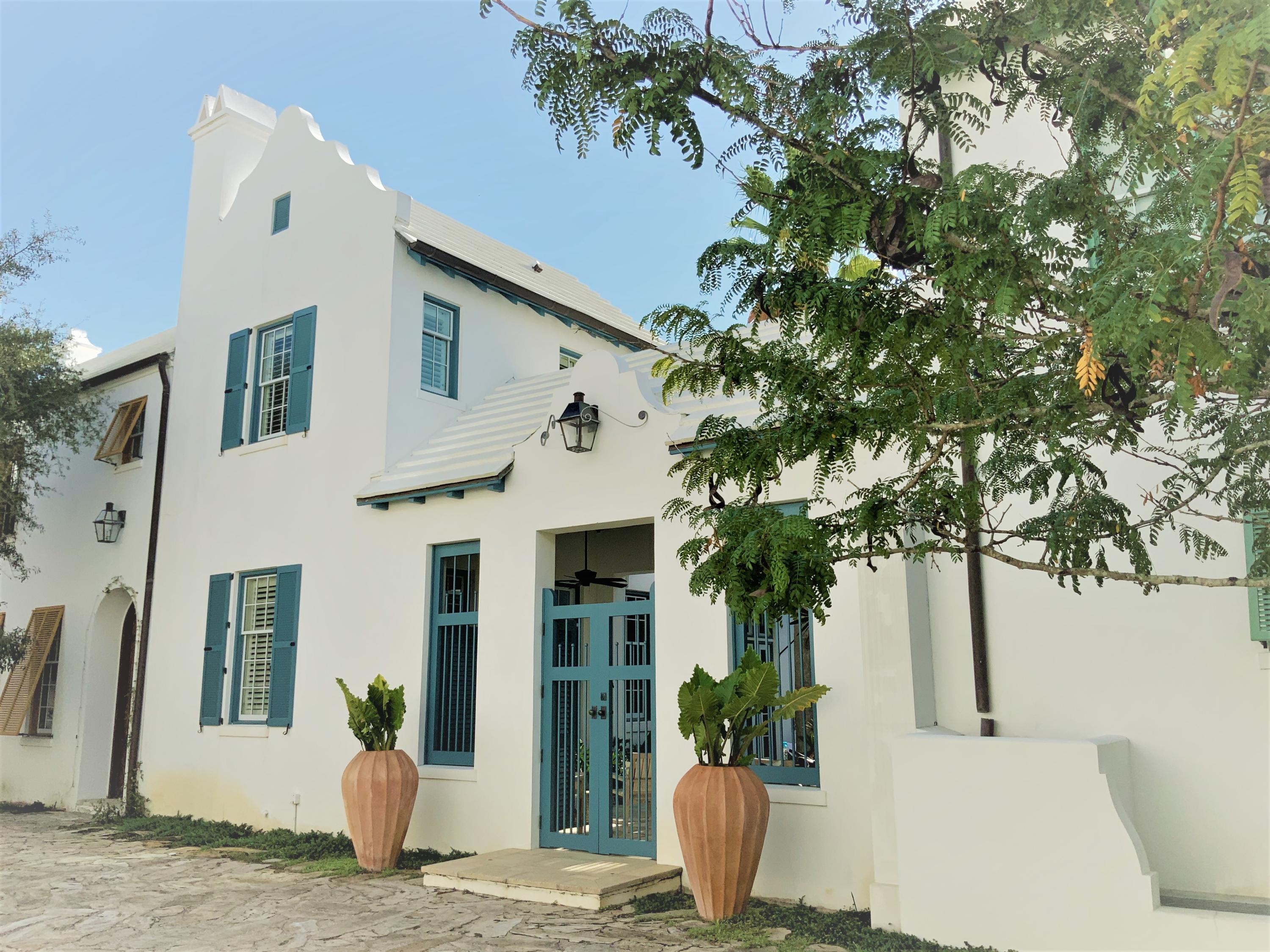 This spacious and well-designed custom Alys Beach residence, with elegant private courtyard and pool, is ideally situated on the pedestrian path. The home was designed by architect Derrick Smith, touting an ideal floor plan and superb outdoor living spaces. Located just steps from the Alys Beach amphitheater and a short stroll to the town center amenities, dining, boutiques and Zuma Fitness Center, and the beach. Enjoy the privacy of this courtyard residence while also living right in the heart of the thriving beach town of Alys Beach. COMING SOON: Owners Beachclub Alys Beach offers the highest level of luxury living along the coast, with architectural vision rooted in the style of Bermuda architecture and the courtyards of Antigua.The first level features an open floor plan with a living room, dining and kitchen that boasts ample windows and light and is perfect for family gatherings, fine dining, and relaxing while overlooking the large tropical courtyard and pool. The kitchen features stainless steel appliances, Thermador gas range and granite counter tops while the living room has a fireplace.  The master bedroom also overlooks the courtyard pool.  The second level of this white masonry home welcomes you to three bedrooms, one of which is a guest suite with fireplace that opens to a large terrace overlooking the courtyard pool.  This residence is within walking distance to the infamous Caliza Pool and Restaurant, the emerging Town Center, serene Lake Marilyn, and Clermont Tennis Courts and a simple walk to The Gulf Green beach access.  Centrally located to the best dining, unique boutique shops, bike paths and golf courses along the Emerald Coast. Easy access to the new Northwest Florida Beaches International Airport.