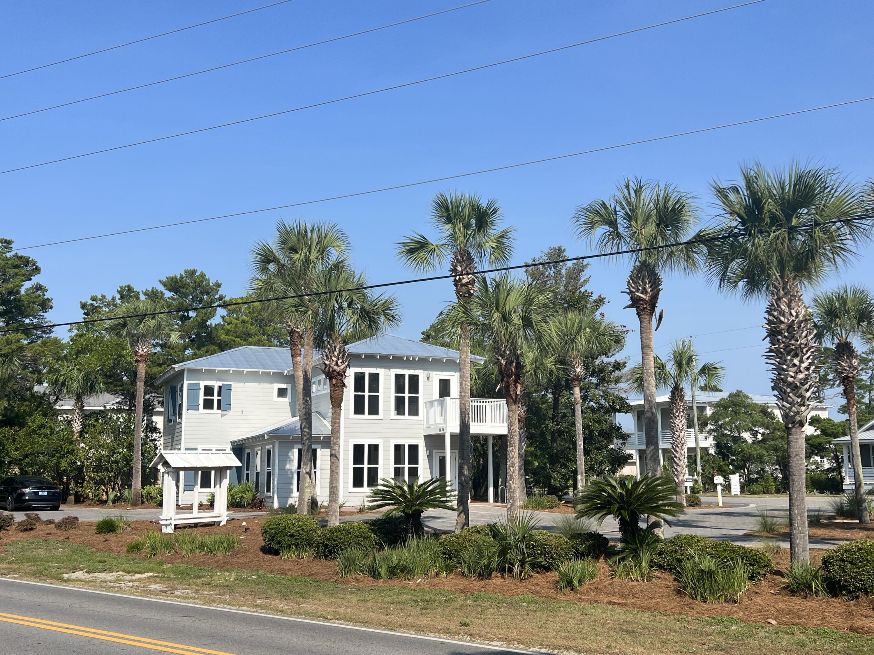 Prime Commercial Office with great 30A frontage.  Commercial parcels on 30A rarely become available.  Here is your chance to be located directly on 30A.  Former home that was converted to office/commercial.  13 parking spaces.  New 5 year lease in place. Fully renovated in 2023 to include all new roof, new paint interior and exterior, new flooring throughout,  new HVAC's and all new lighting.  Property features conference room, full kitchen and 3.5 baths.  2519 square feet.