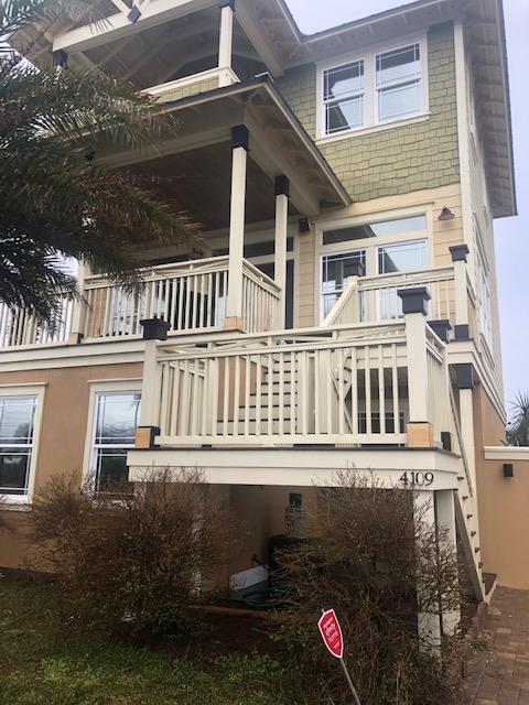 Beautiful 3 story home within walking distance to the beach. This 3 bed, 3 bath home has a large living room with an open concept kitchen. This beach house boasts its own private pool with privacy fence.