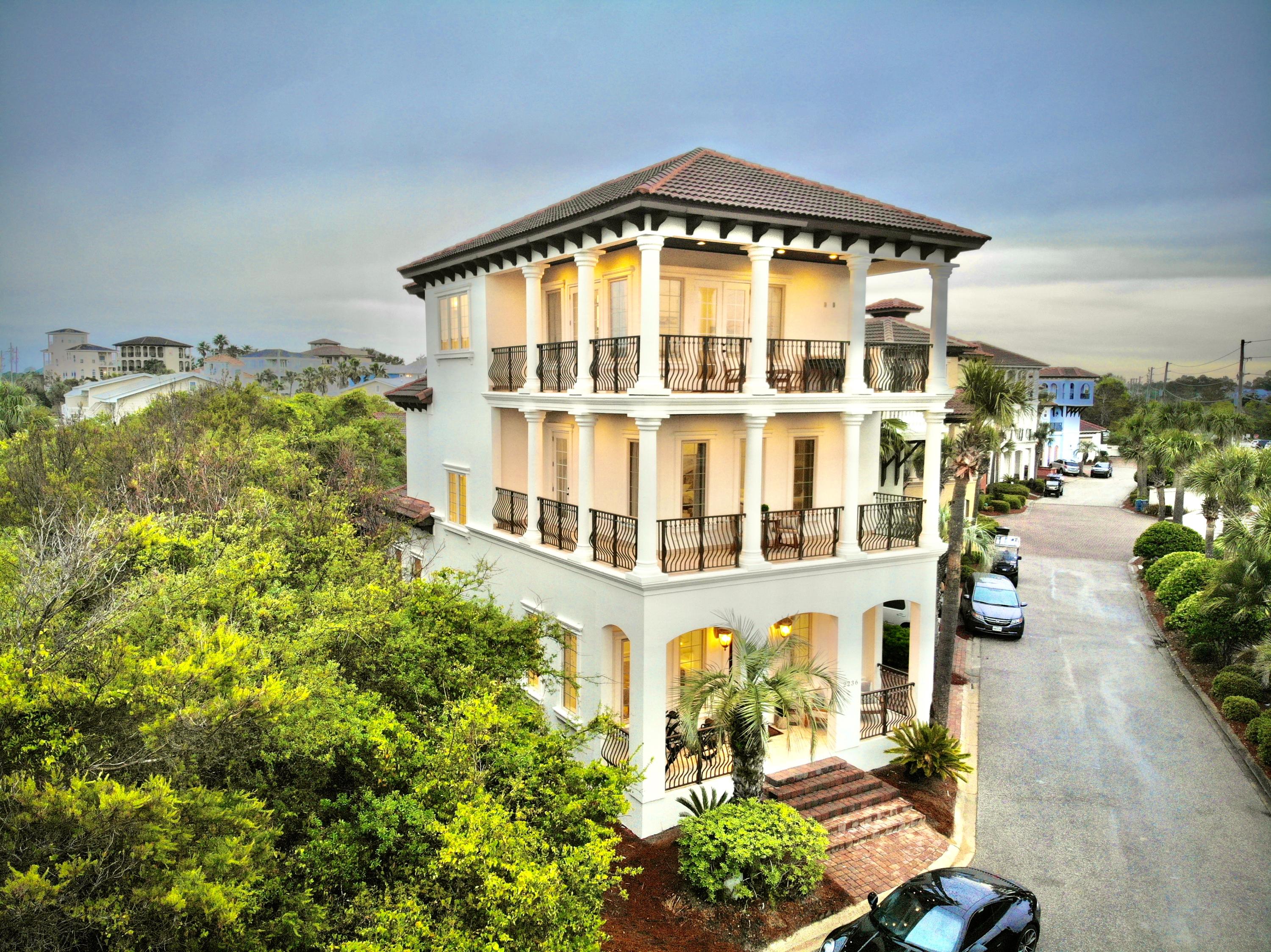 **Professional Photos Coming Soon** A beautiful home in the heart of Blue Mountain Beach! This stunning, newly renovated Italian villa dazzles with ocean views throughout. Just steps to the beach, it has a private heated pool & spa, a true gourmet chef's kitchen and top of the line Sub zero appliances.  The home boasts spacious rooms with high ceilings and wrap-around porches for taking in the views.  Enjoy walking to the creamery, yoga studio, various dining options and Blue Mountain's organic grocery store. This property has everything you need for gracious 30a living or a beautiful vacation home!
