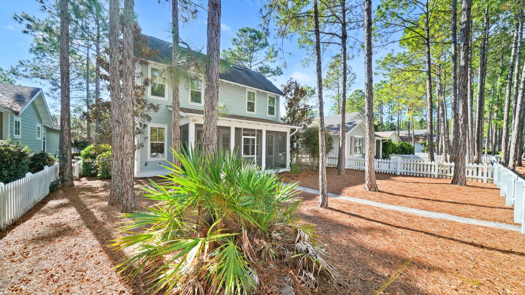 Welcome to 302 Jack Knife Drive, the best price per sq foot home in the highly desirable Phase 1 of Watersound Origins -- a beautifully maintained 3-bedroom, 2.5-bath home offering 2,330 square feet of comfortable, easy living in Inlet Beach. Located in a non-short-term rental community, you'll enjoy a peaceful neighborhood setting with a true residential feel. With plenty of space to relax and entertain, this home perfectly captures the laid-back coastal lifestyle Watersound Origins is known for. Once you walk in, The spacious living room serves as the centerpiece of the home and opens effortlessly to the dining area and open-concept kitchen, creating an inviting space ideal for both daily living and entertaining. Thoughtfully designed for comfort and style, the home features luxury vinyl plank flooring throughout, stainless steel appliances, a gas stove, and granite countertops that elevate the kitchen's functionality and appeal. The primary suite, conveniently located on the main floor, offers a private retreat with a double vanity bathroom and a walk-in shower.

Upstairs, you'll find two generously sized bedrooms connected by a Jack-and-Jill bathroom, along with a versatile TV/media room ideal for movie nights, a playroom, or home office, complete with a large storage closet. Step outside to enjoy the screened-in back porch, overlooking a white picket-fenced backyard that backs up to a serene nature preserve, which also serves as a multi-use field for family and community events, offering both privacy and a sense of community.

Additional highlights include a two-car garage and a prime location within the first phase of Watersound Origins. Residents enjoy exceptional amenities, including a golf course, large heated community pool, fitness center, and scenic walking and biking trails that run parallel to picturesque lakes and ponds.

Perfectly located just 5 minutes from Rosemary Beach, Alys Beach, and Highway 30A, and only 20 minutes from Northwest Florida Beaches International Airport (PCB), 302 Jack Knife Drive offers easy access to Watersound Town Center with its grocery and specialty stores, restaurants, coffee shops, and professional servicesmaking errands, dining, and entertainment effortless. This home combines coastal lifestyle, comfort, and convenience in one ideal package.