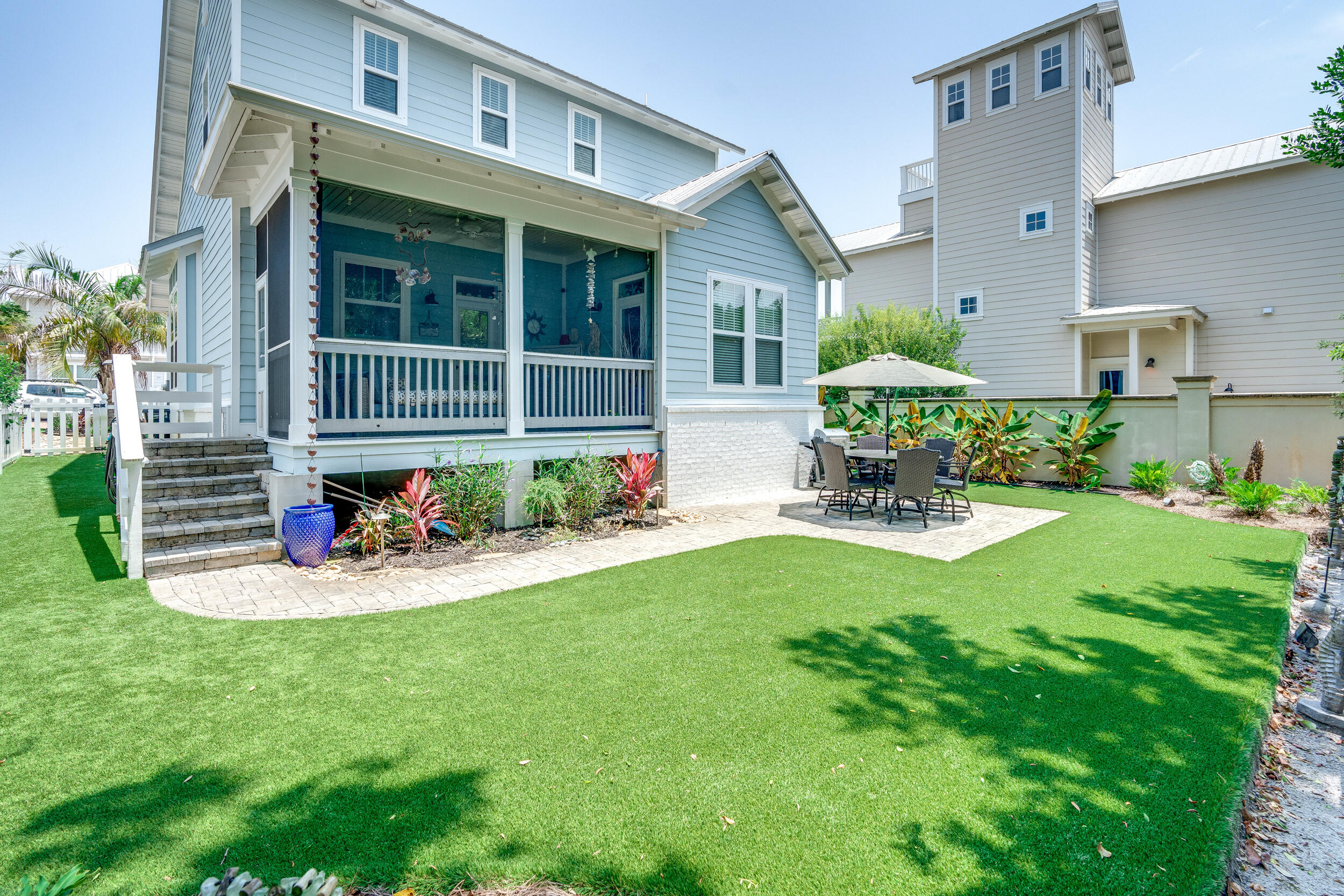 BEST PRICED Home in Inlet Heights!
Sellers to credit Buyers $5k towards Closing Costs or Rate Buy Down with accepted offer. 


Welcome to your dream home at Inlet Heights! This stunning property offers a luxurious and comfortable living experience with its exceptional features and convenient location. For those seeking an investment opportunity, this property can be used as a short and long term rental, providing the potential for an attractive rental income. This spacious residence boasts 3 bed / 2.5 bath and provides ample space for you and your family. The master suite, located on the main floor, offers private porch access, allowing you to enjoy peaceful moments while taking in the picturesque surroundings. Step inside and be captivated by the inviting atmosphere of the home. The screened-in back porch is the perfect spot to relax and unwind, providing an ideal space for entertaining guests or enjoying a quiet evening outdoors.

The kitchen features a gas stove and granite countertops that add a touch of elegance and functionality. The open layout seamlessly connects the kitchen to the living area, creating a seamless flow for everyday living and entertaining. Once upstairs, you will see the landing area that is perfect for a home office and work space, A full bathroom and two bedrooms with king beds. The beautifully landscaped backyard features synthetic grass, ensuring a low-maintenance oasis for you to enjoy year-round. Built in 2016, this home has been meticulously maintained and has not been rented since mid-2016.

 Inlet Heights residents and guests have access to the community pool at Grande Pointe, which overlooks the stunning Lake Powell. This home is perfectly situated at the end of a cul-de-sac home, offering privacy and creating a serene retreat. Additionally, the property comes fully furnished, allowing you to move in seamlessly and start enjoying the coastal lifestyle immediately. 

With its prime location, you'll have easy access to some of the most incredible public beach accesses along the renowned 30A. Immerse yourself in the beauty of the coastal scenery and indulge in the crystal-clear waters and white sand beaches. Don't miss the opportunity to make this exceptional property your own. Schedule a viewing today and experience the ultimate blend of comfort, convenience, and coastal living at Inlet Heights.