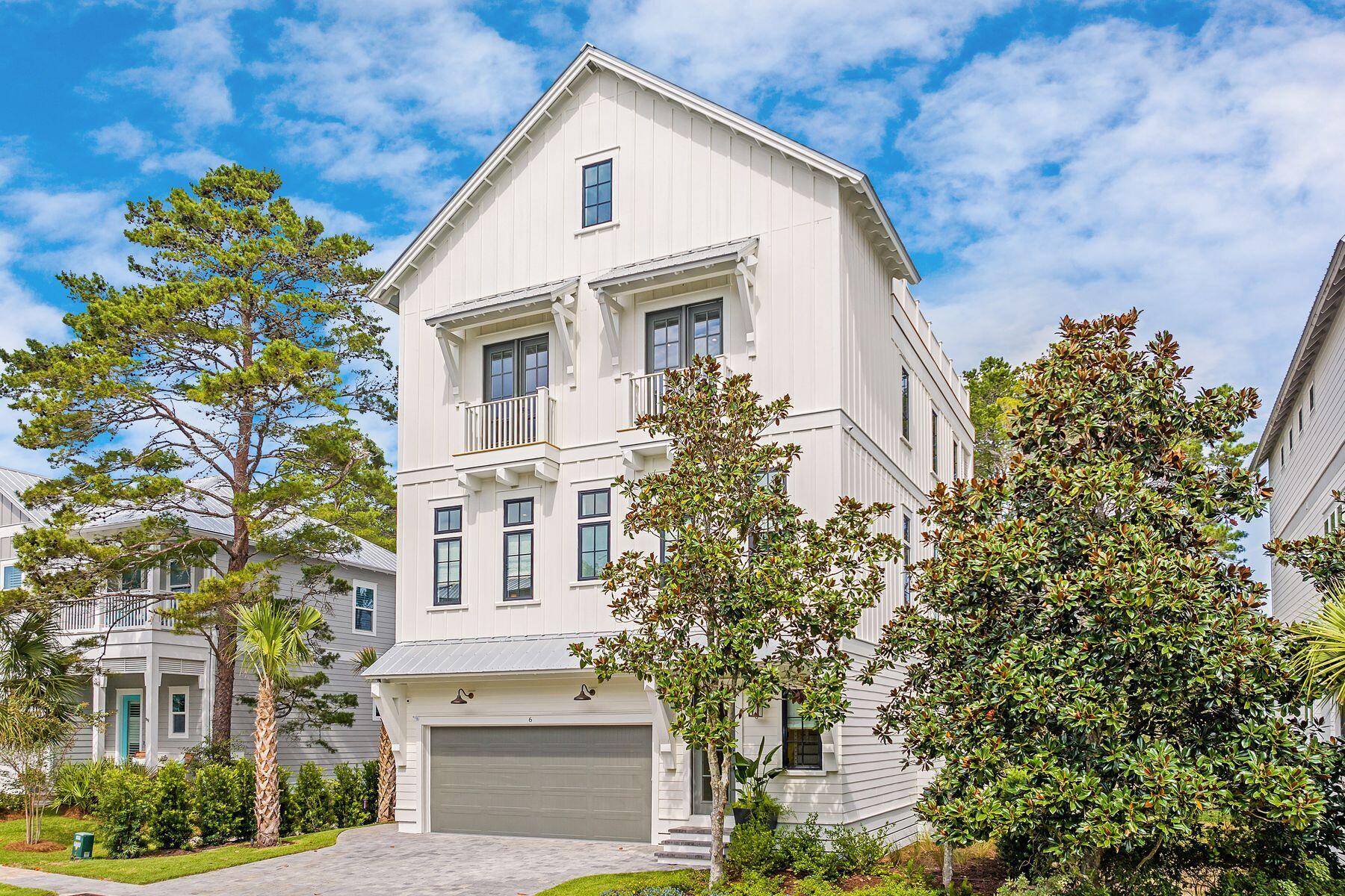 Artfully blending contemporary coastal design with everyday functionality, this four-story home currently under construction by 30A Builders delivers 3,728 square feet of inspired living space in the heart of Grande Pointe. Backing up to the protected greenspace of Camp Helen State Park, this home offers a serene setting with no backyard neighbors--and Gulf views from the top floor to complete the experience.
The first floor features a private guest suite with a full bath, plus a flexible bonus room ideal as a home office, playroom, or bunk room. Step outside to your private backyard oasis with lush landscaping and large fenced yard, perfect for entertaining or relaxing in total privacy. Estimated completion is 9 months after accepted offer. The second floor reveals the home's stunning reverse floor plan. A light-filled chef's kitchen is equipped with large pantry, wet bar, and oversized island, all opening to the great room, dining area, and a large covered porch for seamless indoor/outdoor living. This level also includes a guest bedroom and designer full bath.
The third floor hosts the luxurious primary suite with a private balcony, oversized walk-in shower, freestanding tub, dual vanities, and an expansive walk-in closet. Two additional bedrooms, a full bath, laundry room complete this level.
Crowning the home is a fourth-floor flex space and open rooftop deck with built-in summer kitchen and covered dining areaan entertainer's dream with sweeping views, including glimpses of the Gulf.
Located in a thoughtfully planned waterside community of Grande Pointe with nearby access to Lake Powell and the Emerald Coast's best beaches, Lot 36 at Grande Pointe is coastal living at its most elevated. Estimated Completion date to be 9 months from contract.