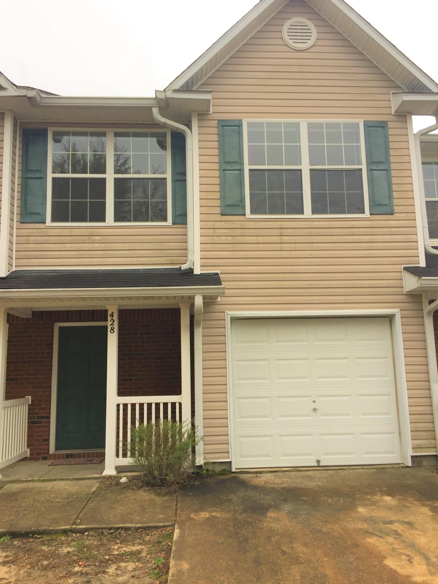 Come see this 3BR/2.5BA townhome with brick front accents, decorative shutters and covered front porch. Walking in, you will have a full size coat closet, open living and dining area, breakfast bar overlooking the kitchen, 1/2 bath and french doors leading to the outside deck. Upstairs you will find 2 nice sized guest rooms, full guest bath, large master bedroom suite with walk-in closet and double vanity master bath. The washer & dryer are upstairs for your convenience! CALL TODAY!!