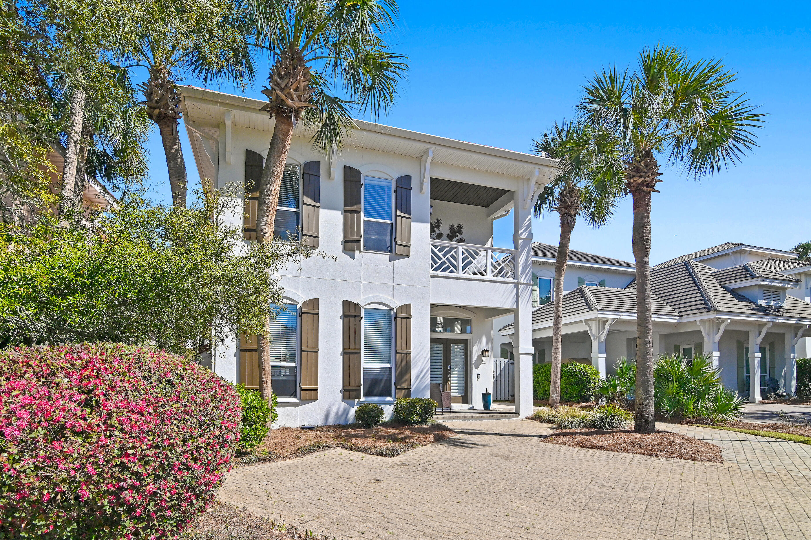Where comfort meets coastal elegance, this furnished, extensively upgraded retreat captures the essence of life along the Emerald Coast. Nestled in the gated community of Destiny West, this home invites you to embrace a lifestyle where every day feels like a vacation—complete with a brand-new roof, all new interior paint, refinished cabinets, upgraded HVAC with UV system, new water heater, and a 4-seater golf cart included with acceptable offer for easy rides to the beach. PLUS room for pool to be added. Inside, natural light fills a bright open-concept layout anchored by wide-plank luxury vinyl flooring and a sleek gas fireplace that sets a tone of warmth and sophistication. The chef's kitchen features upgraded counters, stainless steel appliances, a gas range, and an oversized breakfast bar that connects seamlessly to the living and dining areas perfect for gathering with friends after a day on the water.

A built-in wet bar adds a touch of luxury for effortless entertaining, while upstairs, a secondary living area provides space to unwind or host movie nights. The primary suite is a serene escape with private balcony access, a spacious walk-in closet, and a spa-inspired bath with soaking tub and dual vanities. Two guest suites with a shared Jack-and-Jill bath complete the second level with comfort and style.

Step outside to your private backyard oasis lush landscaping, paver walkways, and a cozy fire pit create the perfect setting to relax under the stars.

As a resident of Destiny West, enjoy exclusive access to Club Destiny's resort-style amenities including a lagoon-style pool, hot tub, fitness center, and tennis and basketball courts all just a short golf cart ride to The Crab Trap, Piece of Cake, and the sugar-white sands of the Emerald Coast.

Live who you are relaxed, refined, and right where you're meant to be.