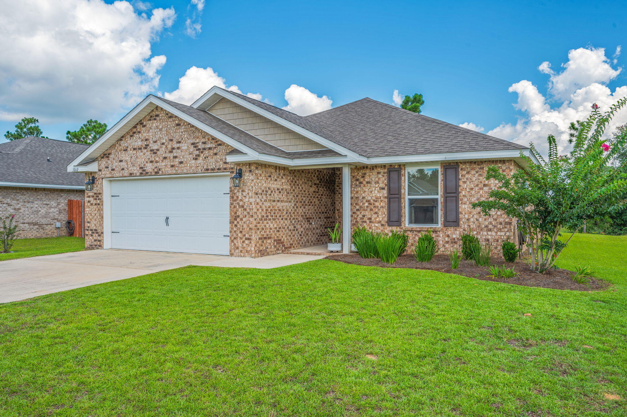 Well-maintained gem tucked peacefully toward the back of the neighborhood with minimal through traffic, offering extra privacy with no neighbors behind providing open views out the back windows. This  3-bedroom, 2-bath home features a bright, open-concept layout that's ideal for both entertaining and everyday living. The heart of the home is the spacious kitchen, complete with stainless steel appliances, a large island with seating, a walk-in pantry, and a seamless flow into the living and dining areas.
The split-bedroom floor plan offers comfort and functionality, with the owner's suite featuring a large walk-in closet and an ensuite bath with dual vanities and a walk-in shower. Easy-care wood-look flooring runs throughout the main living spaces, with cozy carpet in th bedrooms for added warmth.Located just minutes from local military bases, beautiful Emerald Coast beaches, grocery stores, pharmacies, and major shopping centers, this home offers both convenience and a tranquil retreat. Whether you're relaxing at home or heading out for errands or recreation, you'll love the lifestyle this location provides.

Don't miss your chance to own this move-in ready home in a quiet and established communityschedule your showing today!