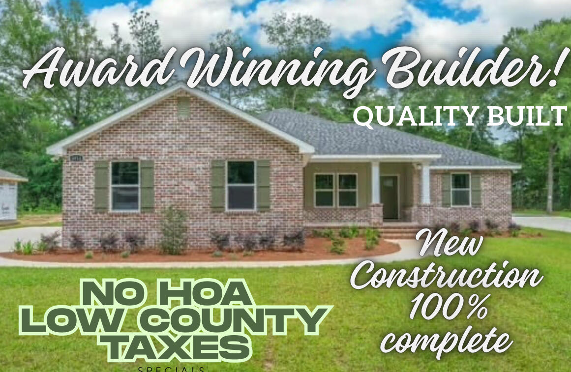 Under contract but accepting backup offers. Can close as soon as 3/24 if current buyer doesn't close by 3/23.  New Construction! Award Winning Builder! NO HOA! LARGE FLAT LOT! HURRICANE RATED WINDOWS and DOORS!This all brick QUALITY built home is available now and ready to impress. The added touches , trim work, and quality finishes let you know right away this isn't a mass produced cookie cutter home. The open concept  has a great flow and really maximizes space. NO carpet in the home, LVP flooring and tile throughout.The kitchen features island with farmhouse sink, cabinet bases with soft close full extension drawer bases and beautiful wood cabinetry. Some of the Upgraded features include cabinetry in laundry room, board and batten wall trim in the master bedroom and entryway upgraded lighting and recessed lighting throughout, maniblock water isolation system, irrigation system. Builder is widening and repaving the Road. Put this home at the top of your must see list.