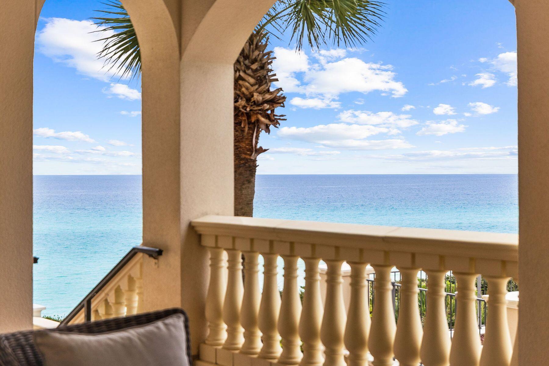 Luxury awaits you at your new residence along Scenic 30A at Bella Vita! A gated, gulf front community located along Scenic 30A on one of the highest points consisting of only 48 residences on 6 acres with 365 feet of beach to enjoy. Relax on your private veranda and enjoy big open views of the gulf and pools overlooking the lush piazza and fountain as well as some of the most stunning Sunsets you have ever experienced. Gulf views abound from this tastefully updated condo including your very own 315 bottle temperature controlled wine cellar.  As a Bella Vita resident, you will enjoy a gated, brick paved entrance, ample garage owners' parking, plenty of storage, fitness center, Grand Hall with conversational seating areas, kitchen, library and patio. This condo is the beach, second home or primary residence you have been looking for along Scenic 30A. A large balcony with direct access to the pool veranda and beach walkway provides you an easy path to all this amazing complex has to offer.  The primary Gulf Front bedroom has direct access to the beautiful balcony as well. The bathroom includes a tiled, glass shower and separate tub, along with a walk-in closet, dual vanities and makeup area. The open living, dining and kitchen are ideal for entertaining or family get togethers. Take in views of the Gulf from the living room, which also has a gas fireplace. The open kitchen and surrounding breakfast bar have everything a chef would need, including gas cooktop and new vent hood, custom cabinets, ice machine, and pantry with antique doors. Two additional guest bedrooms with en suite bathrooms are superbly decorated. There is an oversized storage closet outside next to the front door to conveniently store all your beach gear. Come and enjoy a private tour of your new residence along Scenic 30A today!