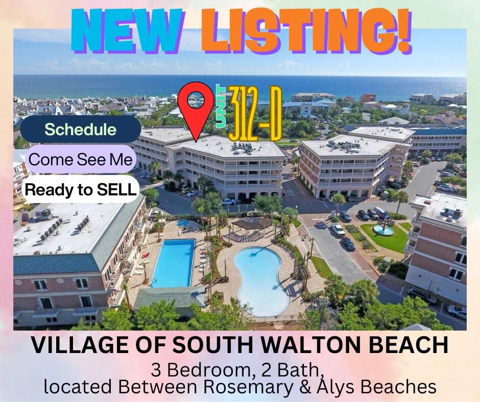 Welcome to your dream vacation home at the Village of South Walton Beach! This charming 3-bedroom, 2-bath condo, located in Unit 312, offers an unparalleled coastal living experience that combines comfort, convenience, and luxury.
Nestled along the picturesque 30A corridor, this property places you right in the heart of Inlet Beach's vibrant community. The Village of South Walton boasts an impressive array of resort-style amenities that will enhance your beachside getaway. Imagine stepping out of your door and finding yourself just moments away from direct beach access, where you can bask in the sun, play in the surf, or take leisurely strolls along the shore. The resort-style pools are perfect for a refreshing dip or unwinding in the hot tub after a day of adventure. During peak seasons, enjoy the convenience of the beach tram service that effortlessly transports you to and from the sandy shores.
Inside your beautifully maintained condo, you'll find a perfect blend of charm and modern comfort. The spacious layout maximizes natural light, creating an inviting atmosphere ideal for relaxation or entertaining family and friends. With thoughtful design throughout, this home is not just a place to stay; it's a sanctuary where memories are made.
The prime location of the Village of South Walton puts you within walking distance of unique boutique shops, quaint cafes, and celebrated restaurants. Spend your days exploring local treasures or indulging in delicious cuisine at nearby eateries. For added convenience, you can easily access entertainment options and local events, including a farmer's market and the new 30Avenue Center.
Owning a vacation property here means immersing yourself in the true essence of beachside living. Whether you're seeking a peaceful retreat or an active coastal adventure, this condo offers it all. Picture yourself exploring the area on rented bikes, hosting barbecues with friends using the community grills, or simply enjoying quiet evenings on your balcony as you soak in the stunning surroundings.
By choosing this Village of South Walton Beach condo, you're not just investing in a vacation property; you're embracing a lifestyle that embodies the best of the Emerald Coast. Experience the perfect blend of luxury, convenience, and natural beauty in this highly sought-after communityyour ideal beachside retreat awaits!