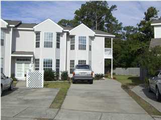 **SPECIAL $1250.00 for military** This very cute townhome has kind of a modern Victorian look to it with bay windows upstairs and down. Upstairs has a long balcony and there is a covered patio downstairs for those balmy Florida evenings. Inside there is a dining area as well as a breakfast bar in the kitchen. The floors are tile, vinyl and wall to wall carpet. No pets.