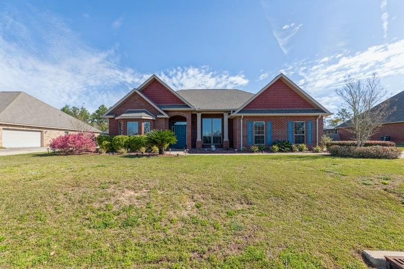 Highly desired subdivision in North Crestview. This Contemporary style home was built on over than half an acre FLAT lot. You will be captivated once you enter this home by the high ceilings, multiple trey ceiling and crown molding. Very inviting home and spacious. The study can be converted to an additional bedroom with adding a closet. The kitchen has beautiful recessed paneled maple cabinets, granite counter tops, stainless steel appliances, and a breakfast bar. This home features two dining areas one breakfast nook and a formal dining room. This is a split floor plan with the owner suite to the right of home and all additional bedrooms to the left of home. when entering the backyard you enter into a fully covered patio perfect for entertaining. With plenty of lot for a pool.