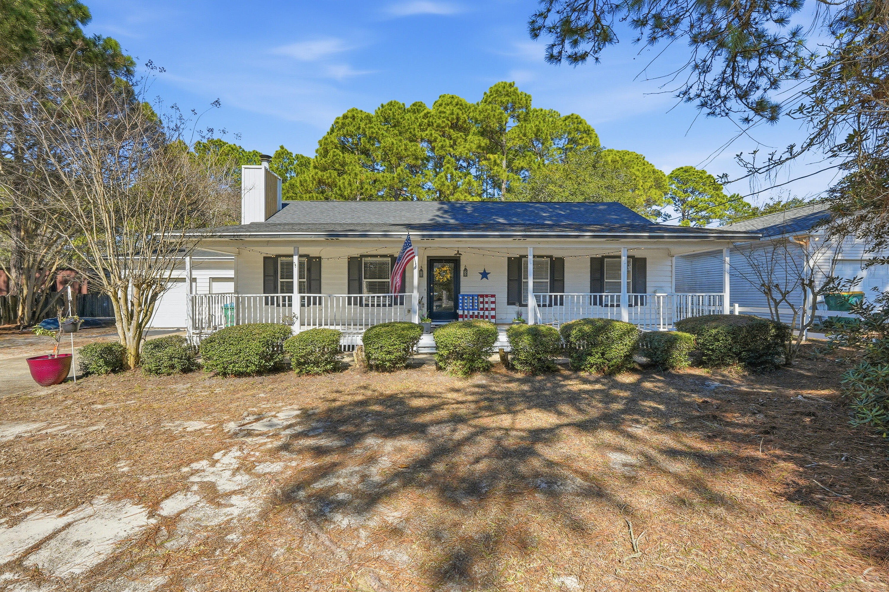 Charming 3 bedroom 2 bath home, located on a large lot on a small lake just west of Hurlburt AFB.

A white picket fence frames the front of the property. The walkway leads you to the large, inviting front porch- the perfect spot to enjoy morning coffee. When entering the home, you immediately notice the high ceilings in the spacious living room that leads you into the dining area and kitchen. In addition to the 3 bedrooms, the home also offers a large loft area, providing flexible space, which would be great for a home office, game room or extra bedroom.

The generously sized lot offers ample space for outdoor entertaining, gardening or just enjoying the serene natural surroundings overlooking the lake. 

This house is just waiting for someone to make it their HOME. HVAC- 2020, HWH- 2020, Roof- 2020