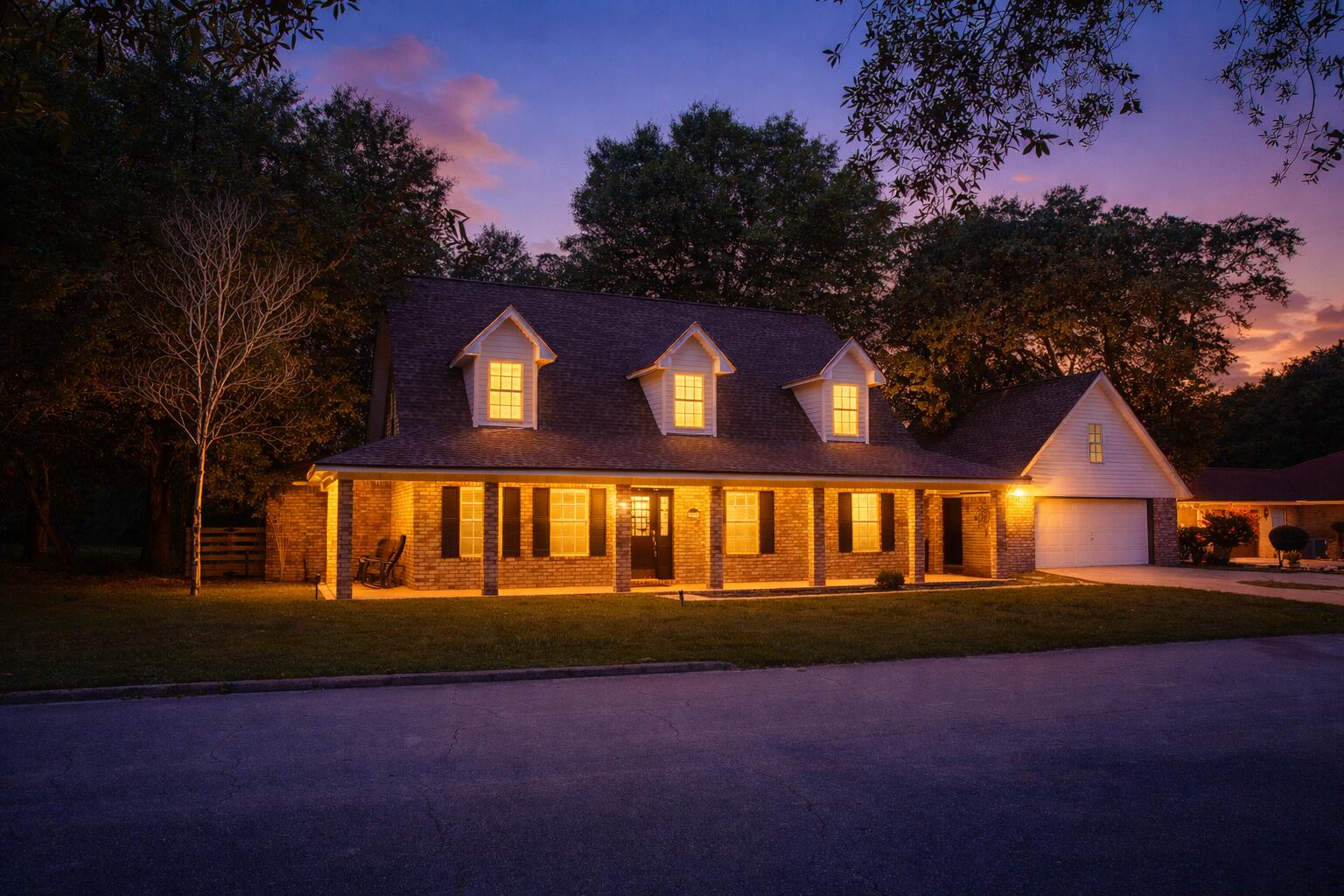 PRICE REDUCTION!! VA ASSUMPTION at 2.5%!

Welcome to 329 Skyline Circle—a home full of southern charm and generous space. Picture yourself relaxing on the wraparound porch, the perfect spot to sit and stay awhile.

Step inside and you'll immediately be greeted by soaring vaulted ceilings.  This home boasts several flexible spaces ready to be made your own. Just off the entry is a versatile room that could serve as a home office, 4th bedroom, or cozy retreat.

The primary suite features two large windows, decorative wall sconces, and a spacious bath with dual vanities, a custom-tiled shower, and a jetted tub perfect for unwinding. Off the master, you'll find a sun-filled room with floor-to-ceiling windows—ideal for a nursery, sitting room, or creative space The great room boasts vaulted ceilings, a wood-burning fireplace with brick and shiplap accents, French doors leading to the Florida room, and a charming built-in desk nook.

The kitchen is a chef's delight, complete with rich cognac cabinetry, granite countertops, an island, stainless steel appliances, and bar seating. You can enjoy casual meals at the bar or gather in the dining space, enhanced with wainscoting and views of the backyard.

Upstairs, a loft area separates two generously sized bedrooms and a full bath with dual vanities. Whether you envision the loft as a second living area, playroom, homeschool space, or home office, the possibilities are endless. Three dormer windows add to the timeless charm of this home.

Out back, you'll discover classic southern touchesa tire swing, fire pit area, and beautiful shade treesmaking it the perfect spot to relax, entertain, or simply enjoy the outdoors.
WELCOME HOME!