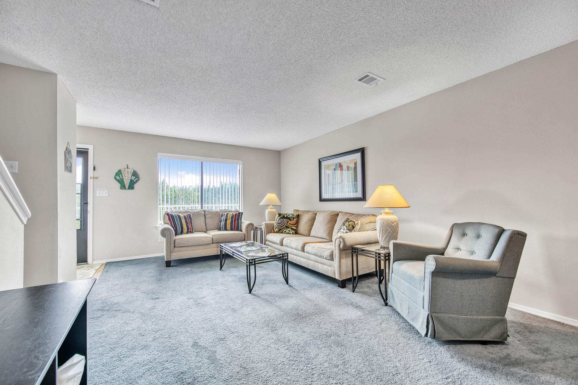 Step inside this quaint two story condo with 2 bedrooms and 2 1/2 baths located just steps to the white sands and the Gulf of Mexico. D2 is located in a prime spot- END unit, extra windows, and extra balconies! No waiting for elevators, just go up one flight of stairs to enter your front door.  Enjoy the beautiful beaches of Destin from this condo featuring well maintained carpet throughout, a new dishwasher, new disposal, new hot water heater, and three new toilets. Come and discover the many treasures of Sandprints amenities which include a community pool, recreational room and BBQ pits. Sandprints is perfectly located near the best shopping, dining ( Pompano Joes is just down the road), restaurants and entertainment the Emerald Coast is famous for.