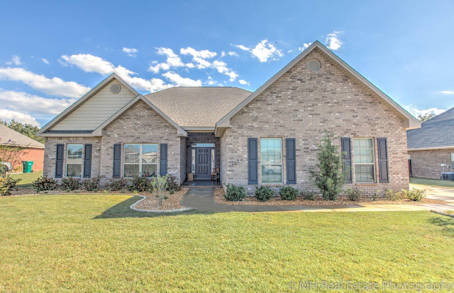 This home is in the beautiful DR HORTON subdivision of Brownstone Manor. Situated in North Crestview just 17 miles from 7th group and 30 miles to Eglin Air Force Base, this home features a half acre lot and low county taxes and utilities. This all brick home has an inviting entry way with tall double tray ceilings and crown molding. The walls and ceilings are textured. Other features include granite counters in the kitchen and baths and tons of closet and storage space. This home also has tile floors, mudroom, sprinkler and alarm system, large fenced back yard and side entry garage. Will not last long!