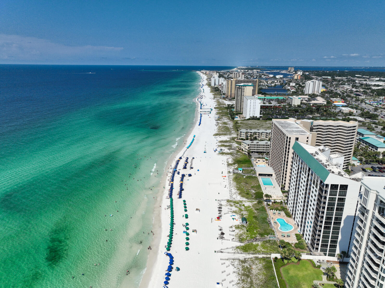 Gorgeous Gulf of Mexico views from this remodeled and freshly painted Emerald Towers 8th Floor condo.  Enter the foyer to find an updated kitchen featuring neutral color wood cabinets, granite counters, stainless steel appliances, generous pantry and stackable washer/dryer.  Living/dining area boasts endless Gulf Views and is tastefully decorated in contemporary furnishings with a wet bar.  Ceramic tile flooring installed on the diagonal in main living areas. Sliding doors from living room access a large private balcony with views of the sparkling swimming pool and barbeque area. Amenities include Gulf of Mexico Beach, private pool, sauna, tennis, exercise room, and picnic area. Exterior of building has been freshly painted and assessment has been paid in full.