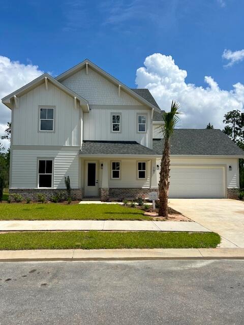Welcome to Bear Creek gated neighborhood where you can enjoy tennis, fitness center, pickleball, and pool all just minutes away from the Beaches of S. Walton, Freeports newest shopping & dining area with Publix, 850 Pizza Co., T's Catch Fish Market, Los Rancheros Mexican Restaurant and Otto's Car Wash, just to mention a few. This 4 Bedroom, 3 Full Bath, 1,951 Sq Ft with a two-car garage. The open floor plan offers modern finishings with shiplap walls, stunning tile work, walk-in closets, kitchen island and covered back porch with home backing up to a private green space. Located just North of the 331 bridge, Grady Brown Park includes a play area, picnic tables, grills, restrooms, sandy beach and boat ramp to the Choctawhatchee Bay.