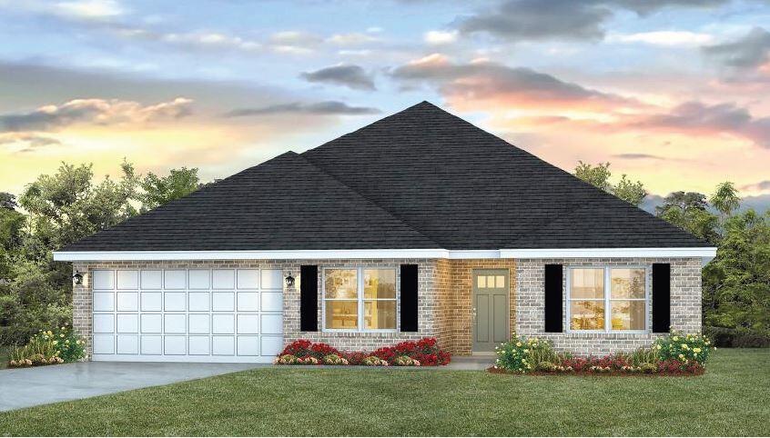 ALL BRICK NEW construction in HERITAGE PLANTATION community which offers underground utilities in a more rural, natural, wooded setting with larger homesites. The VERY popular Sawyer model is gorgeous. A spacious 5 bedroom, 3 bath, fabulous open design, covered patio & 2 car garage. Wood look flooring throughout with PLUSH carpet in the bedrooms. The open kitchen features a large island bar for extra seating,  smooth top range, built in microwave, stainless steel appliances, & lg. corner pantry. Nice breakfast nook & separate dining area. Bedroom #1 is spacious & the beautiful adjoining bath offers a double vanity with a lg shower & walk-in closet.  This new stylish contemporary home includes the Smart Home 'Connect' system with your video/camera doorbell, keyless entry and much more.