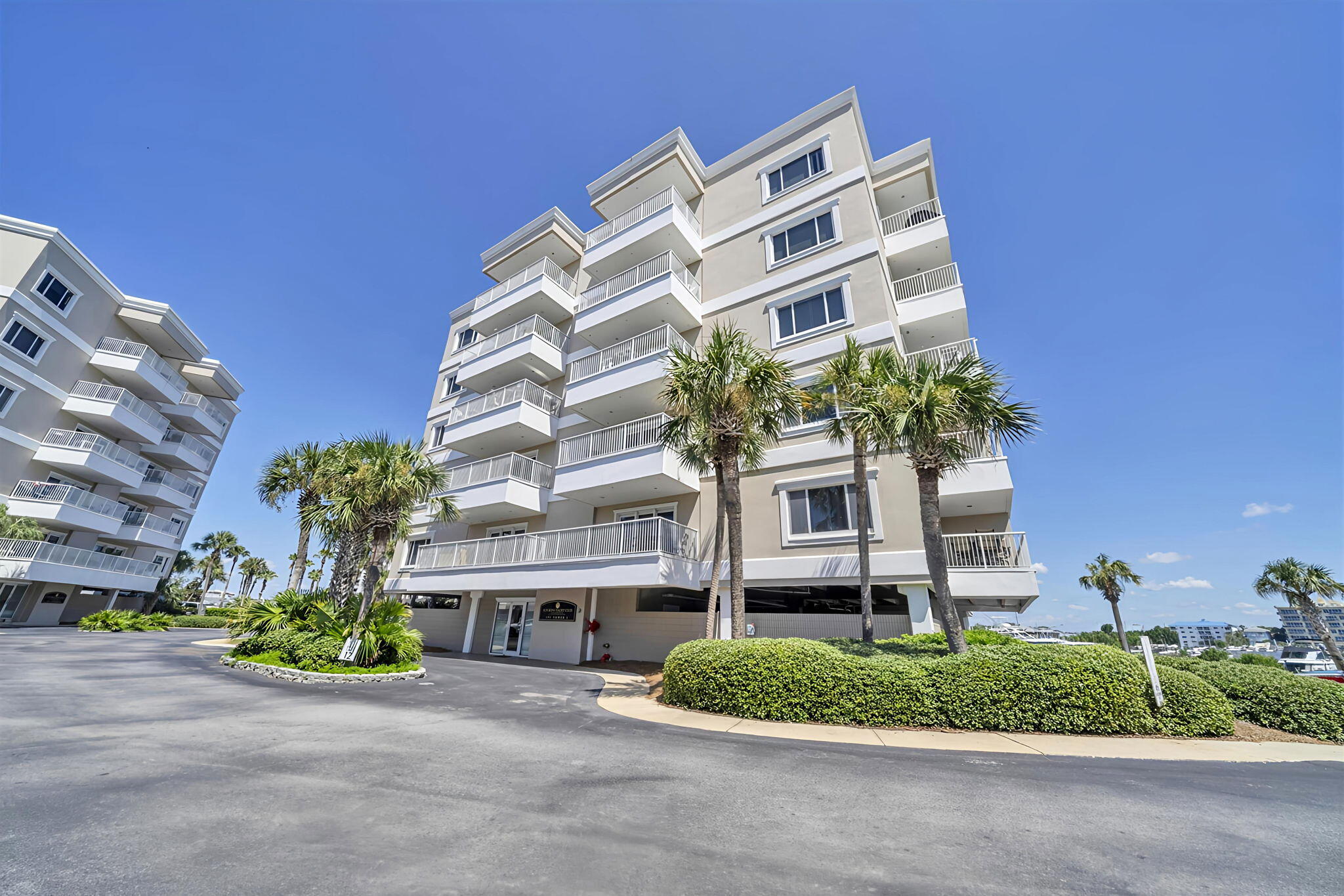 Destin boat lovers paradise with this 2 bed/2 bath recently remodeled condo with 9ft+ smooth ceilings on the 3rd floor with Destin Harbor views.  Sunking Towers HOA owns the dock but owners can rent a boat slip based on availability for $500 a year including water and power with water depth in roughly 5-7 feet. No short-term rentals permitted. HOA has current boat slips available up to 45 feet, with no commercial activity permitted.
Don't have a boat, then the Destin water taxi makes regular pick ups at the dock so you can enjoy the harbor without fighting the traffic. 

Sun King Towers has a beautiful community pool with a large 2 story private pool house complete with full kitchen and large waterfront meeting room available through the HOA for private parties. Condo complex is gated.