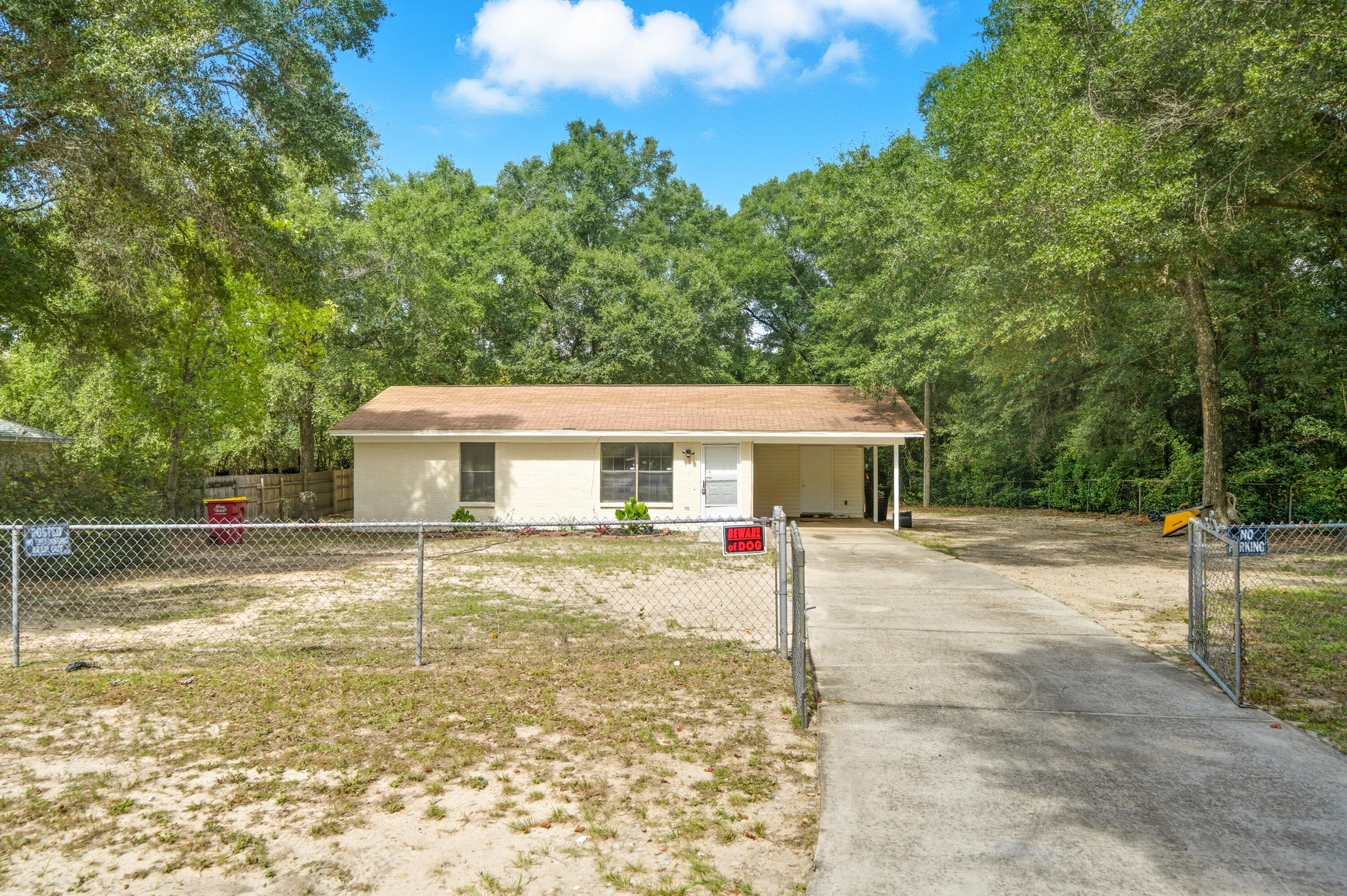 Charming all-brick 2-bedroom, 1-bathroom home on a spacious 0.32-acre lot in the heart of Crestview. This 825 sq ft home has been thoughtfully updated inside and out, offering a move-in-ready opportunity.

Step inside to find fresh paint throughout, all new flooring, and a bright kitchen featuring granite countertops with freshly painted cabinets. The exterior has also been freshly painted, enhancing the curb appeal and giving the home a crisp, modern look.
The large backyard provides plenty of space for outdoor living, gardening, or future expansion. With its updates, solid construction, and generous lot, this home is a great option for first-time buyers, downsizers, or investors. 'All information deemed reliable but not guaranteed. Buyer to verify all dimensions and information.