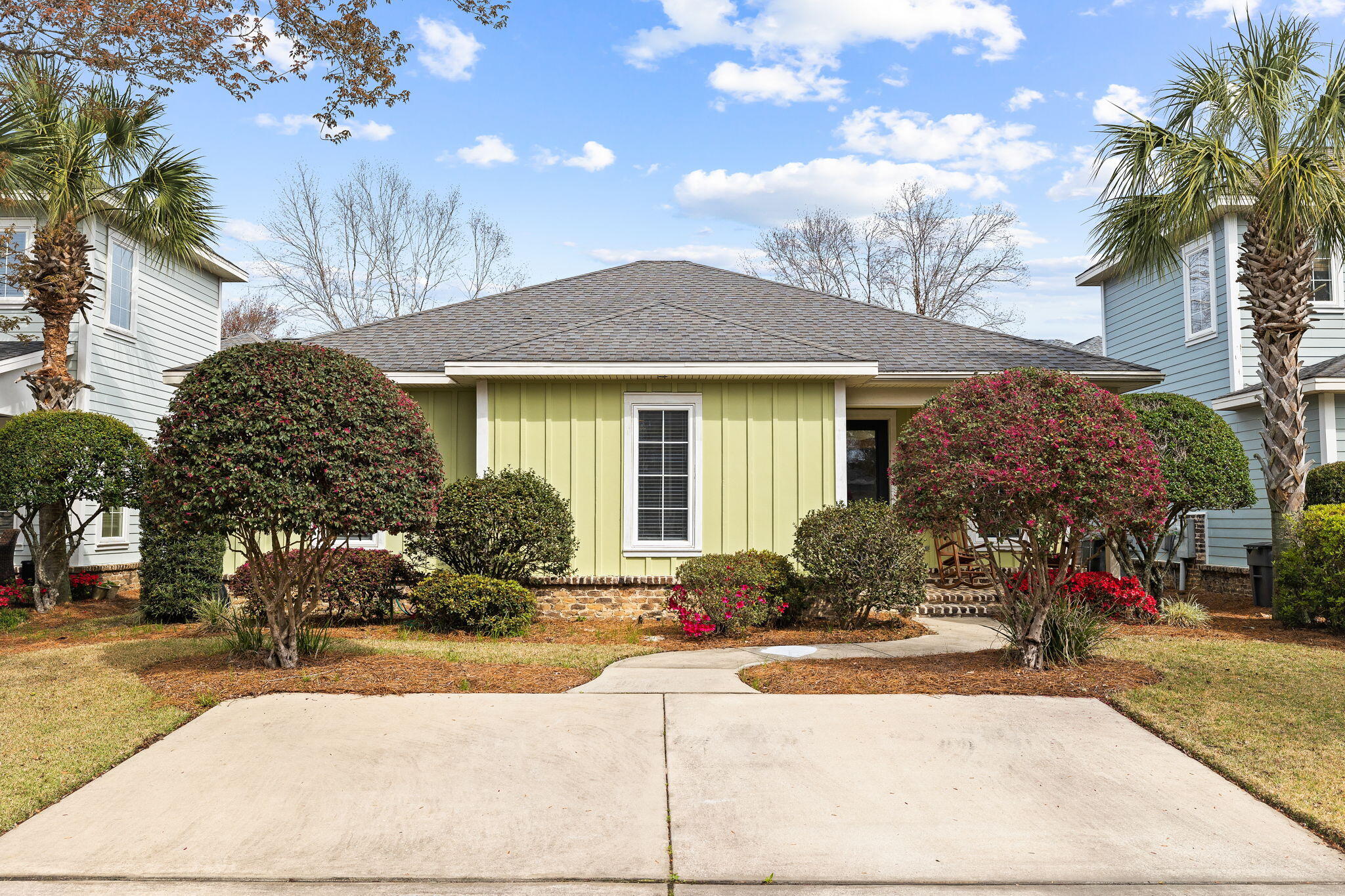 This charming 3-bedroom, 2-bathroom home in the scenic Church Street Village boasts an open floor plan and top-quality features characteristic of Huff Homes, including 9ft. ceilings, granite counters, stainless appliances, wood cabinetry, crown molding, recessed lighting, stylish carpet, James Hardie brand siding, and impeccable landscaping.

The community's Master Association offers amenities like a swimming pool, exercise facility, clubhouse, dog park, pest control, and comprehensive lawn care.

Conveniently located just minutes from Gulf Place's public beach access, schools, Sacred Heart Hospital, Publix grocery stores, Destin, Seaside, and WaterColor, this property presents an incredible opportunity to embrace the South Walton lifestyle at an unbeatable value!