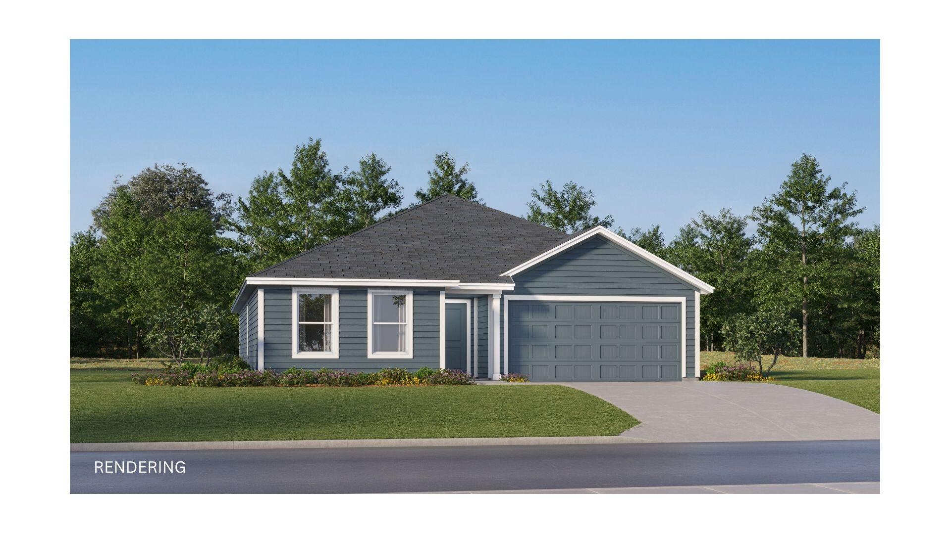 This beautifully designed DiMaggio plan single-story home offers a convenient, low-maintenance layout perfect for modern living. Three comfortable bedrooms are thoughtfully tucked near the front of the home, providing privacy and quiet. The hallway opens into a spacious, flexible open-concept living area where the kitchen, dining room, and family room flow together seamlessly—ideal for entertaining or everyday relaxation.Tucked into a private rear corner is the luxurious owner's suite, complete with a full spa-inspired bathroom and a generous walk-in closet for ultimate comfort.

Located just minutes from I-10 and the rapidly growing 331 corridor in DeFuniak Springs, this home combines peaceful living with quick, easy access to shopping, dining, and regional travel.