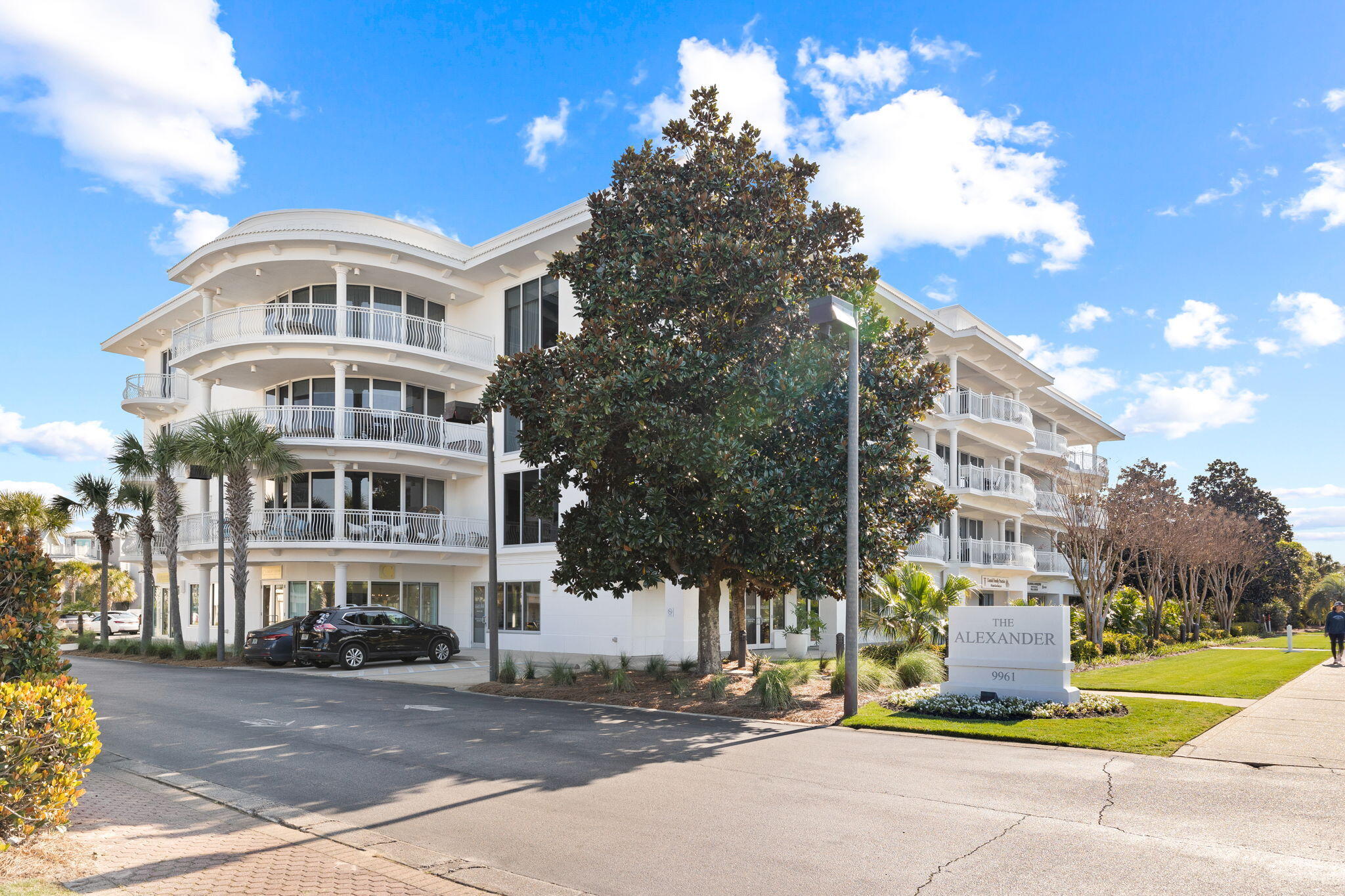 Introducing an exceptional offering at the iconic Alexander, one of the most sought-after and impeccably maintained buildings along all of 30A. With a refined $46,000 price adjustment, Residence 205 now represents one of the most compelling luxury values between Alys Beach and Rosemary Beach, two of the most prestigious coastal enclaves on the Emerald Coast.
This chic proportioned three-bedroom, three-bath residence is defined by its generous scale, sophisticated updates, and effortless indoor-outdoor flow. The expansive main living area, bright, inviting, and thoughtfully appointed, extends seamlessly to a large private balcony ideal for morning rituals, sunset gatherings, and elevated entertaining. The serene primary suite offers a tranquil sitting area and captures soft Gulf glimpses through a wall of windows. A private en-suite guest retreat and a charming bunk room thoughtfully accommodate both extended family and visitors. Recent enhancements, including new paint, updated lighting, and fresh furnishings, allow the residence to live move-in ready with a polished coastal aesthetic.
Perfectly positioned with deeded beach access and unmatched walkability to Alys and Rosemary's restaurants, boutiques, and cultural events, this residence delivers both lifestyle and long-term value. With its prestigious address, updated interiors, and meaningful price improvement, The Alexander 205 stands as an extraordinary opportunity in one of the most desirable locations on 30A.