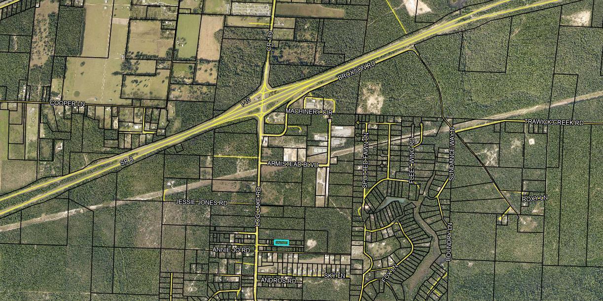 1 Parcel totaling 1.08 Acres 375' x 125'  
15 Lots - 25'x125' each. 
Potential to build 4 homes or townhouses. Right next to I-10 and Highway 90 for easy access.
Zoned - Mixed Use
Single-family detached - No more than 8 dwellings/acre 
Single-family attached (townhouse, minimum 2 units/building) - No more than 16 dwellings/acre Duplex/Triplex/Quadraplex - No more than 16 dwellings/acre 
Multi-family buildings - No more than  25 dwellings/acre 
Flood zone - X
Public water at Log Lake rd.