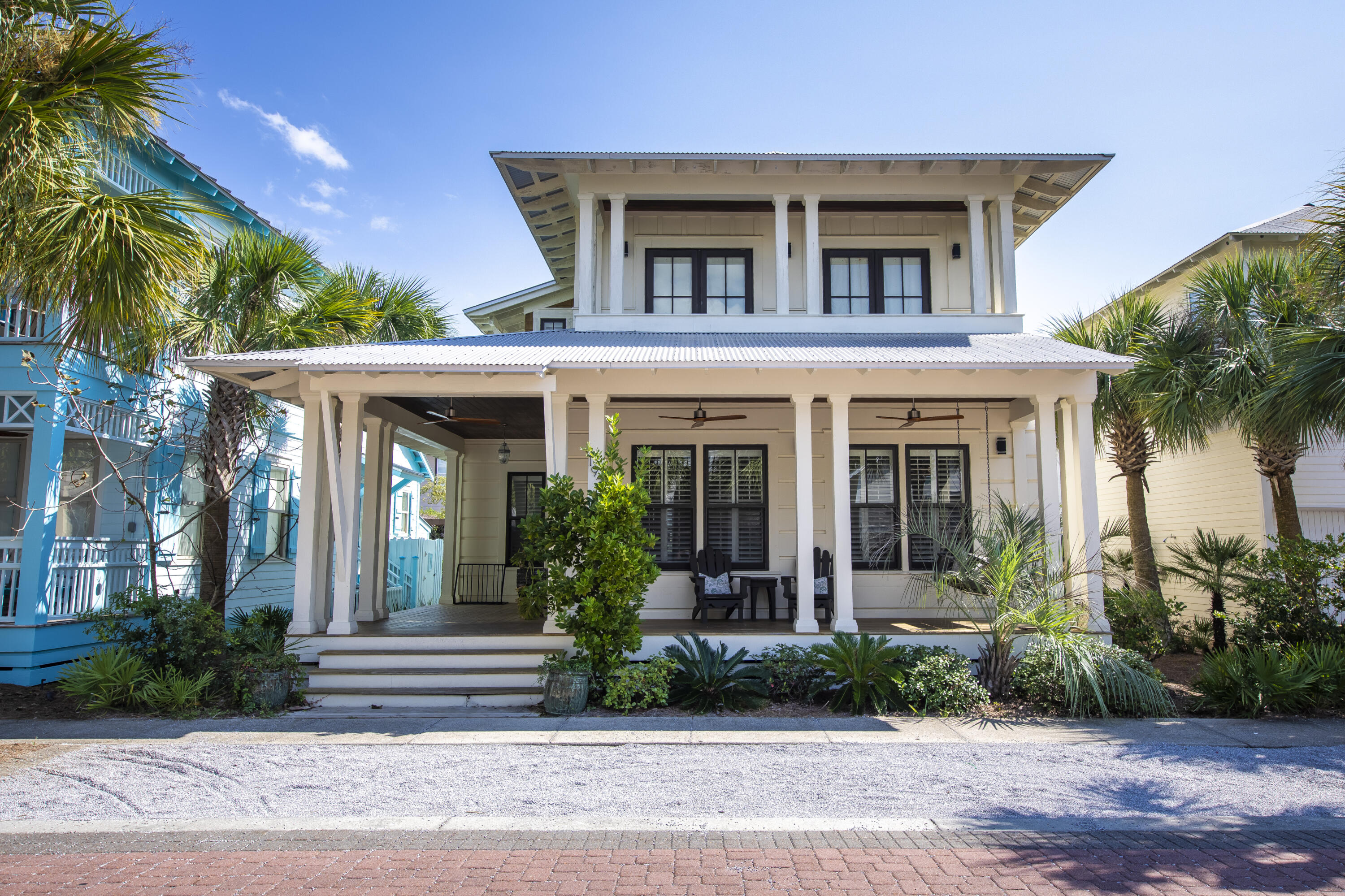 Here is the home in Seacrest Beach that you have been waiting for! This home features an open floor plan with tons of upgrades. Hardwood flooring throughout, gas range, farm sink, large kitchen island perfect for entertaining and the best wrap-around porch. The first floor bedroom is set up with a king bed and a full en suite bathroom. The master is on the second floor featuring a vaulted ceiling and a cozy private screened in porch. Seacrest Beach is home to a 12,000 square foot lagoon pool. Each home has DEEDED beach access and a wonderfully convenient tram system operates to make getting to the beach nice and easy. Seacrest is positioned along the east end of 30A between Rosemary and Alys Beach. Plenty of restaurants, shopping, etc within easy walking or bike ride distance.