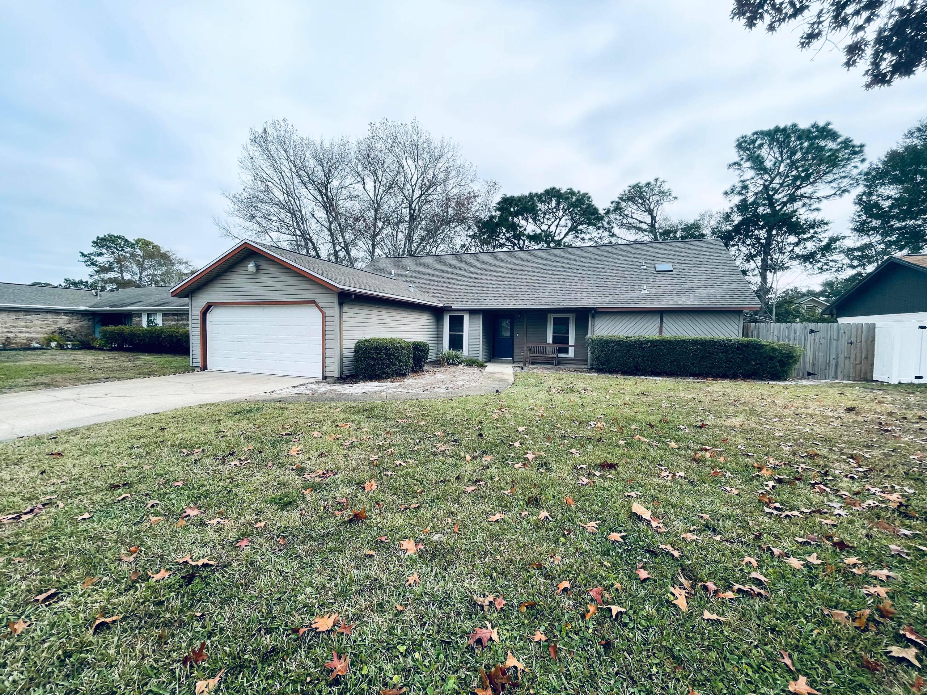 AVAIlABLE.... January 10, 2022. This 4bd/2bth home has been renovated and is in a desirable sidewalk community located near Hurlburt AFB. The home boasts a Bonus Room looking over the Living Room. Fenced, flat backyard is spacious., NO smoking. Pets allowed upon approval with a non-refundable pet fee. Minimum 600 FICO credit score required in addition to meeting applicant rental criteria.