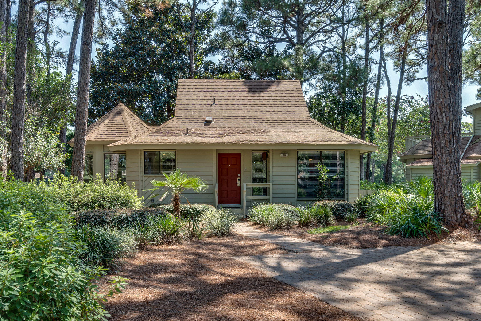 Coastal Resort Cottage is ready for you! Attention has been paid to every detail in this renovated single level home. As soon as you enter this home you will feel at home, open floor plan and a view to the Links Golf Course with large screen porch. The updates are numerous  flooring, cabinetry, bathrooms, plumbing, AC (2016), pavers and more! Sold furnished and ''turn-key'' ready. Perfect as your home or as a vacation rental. The home is located within a gated resort community with much to offer just a golf cart or tram ride away. Neighborhood seasonally heated pool nearby. The Sandestin Golf and Beach Resort is a 2000+ acre resort with amenities that include a beautiful private beach, four championship golf courses, full service marina, tennis facility, nature trails, bike and walking paths, restaurants, daily live entertainment, shops and much more.