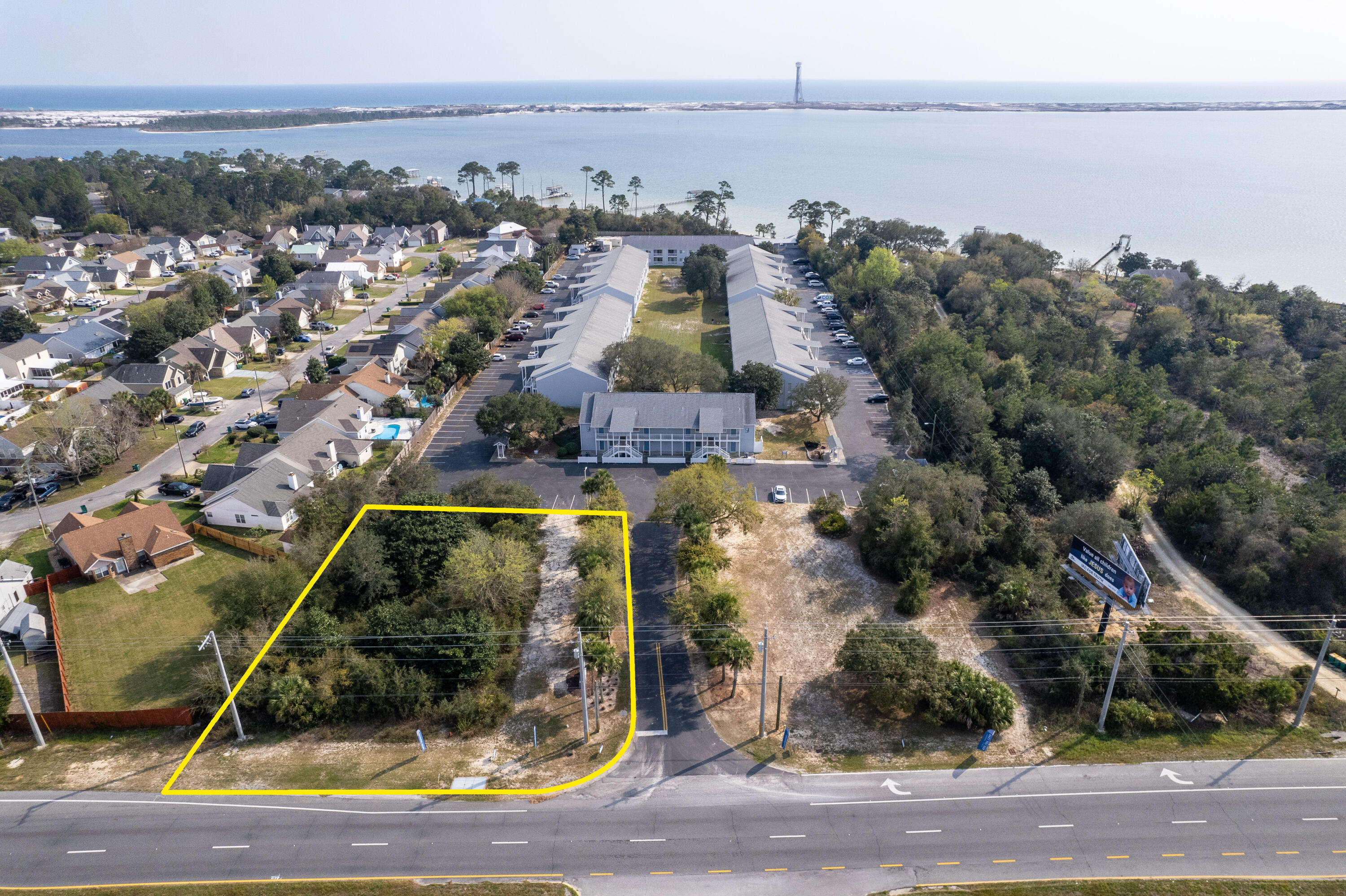 Amazing lot with highway frontage located on Hwy 98 in Mary Esther, FL.  This .42 acre lot is zoned R2 which has multiple residential options - single family, duplex, triplex, etc. Centrally located between Navarre and Ft. Walton Beach  (less than 10 miles) means access to plenty of shops, restaurants, schools and businesses.

2nd lot available, see MLS #918906