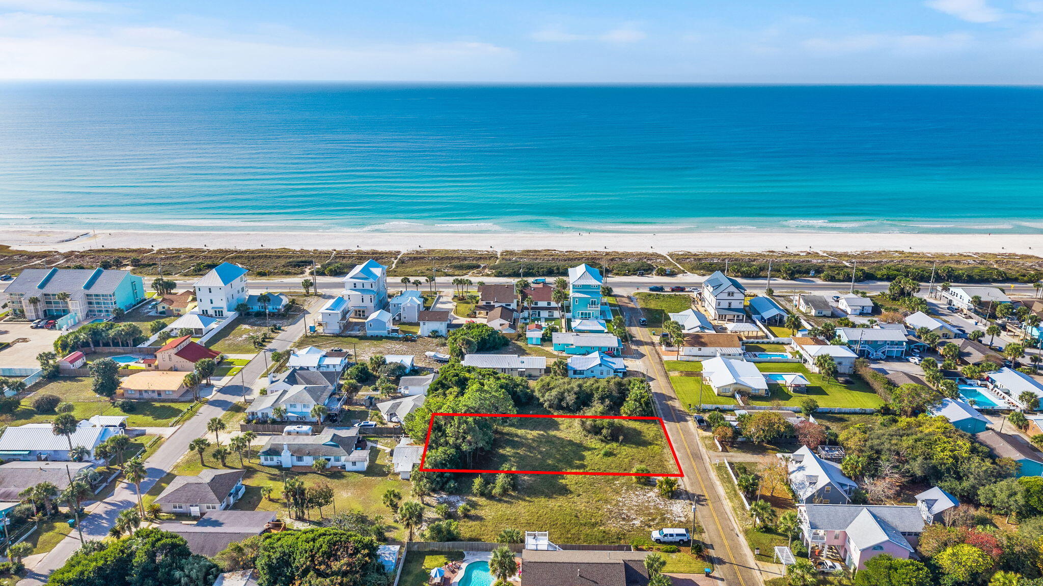 Discover a unique opportunity to build your dream coastal retreat in a PRIME LOCATION on a pristine, .17-acre vacant lot, just 4 homesites from sugar white sand and turquoise waters on Panama City Beach. Located in Laguna Beach, one of the Emerald Coast's most coveted beach communities, this is more than vacant land...it's a lifestyle waiting for you where every day feels like a vacation. 

A highly desirable location, within 10 minutes to local attractions like Pier Park and Top Golf in Panama City Beach and Rosemary Beach and Alys Beach on Highway 30A, you're going to love living the beach life with NO HOA, Gulf views and a 2 minute walk to the sandy beach. This vacant homesite is 50' x 150' and ready to make your beach house vision come to reality. Whether it's investment to build and sell or creating a legacy home for years to come, enjoy the flexibility with raw land zoned R-2 allowing for duplexes or single family homes. Build up to 45' in height and enjoy the purest of Gulf views that Panama City Beach has to offer. 

As the Laguna Beach area continues to grow in popularity with seasonal visitors, vacationers, and full-time residents, this vacant homesite represents a smart long-term investment in one of Florida's most desirable beach communities. 

Envision your future with early morning walks on the beach just steps from your front door, afternoons building sandcastles at sunset, trips to the Carousel for great wine and weekend stops at Thomas' for donuts! 

You're not just buying vacant land, you're buying the Florida beach lifestyle. Buyer to verify all information, if deemed important.