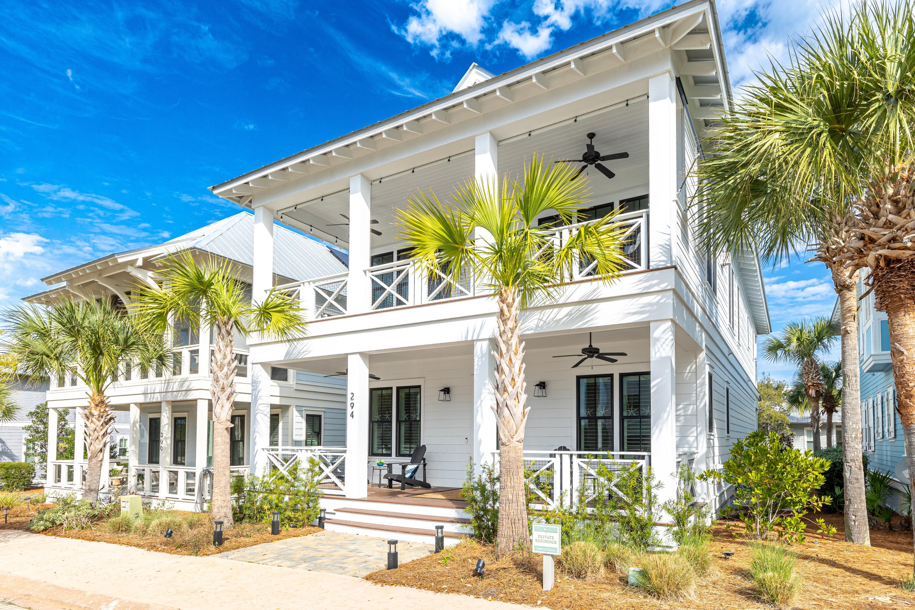 Discover the epitome of coastal elegance at 294 Cypress Drive, nestled within the exclusive gated community of Cypress Dunes on Scenic 30A. This impeccably maintained residence showcases a reverse-living design, optimizing natural light, space, and Gulf views. Step into the open-concept main living area, where abundant windows, a cozy fireplace, and vaulted ceilings create an airy and inviting ambiance. 
The expansive upper porch, complete with motorized shades, seamlessly extends the living space, offering the perfect setting for relaxation and entertaining while enjoying panoramic vistas.
The heart of this home is the gourmet chef's kitchen, a culinary masterpiece featuring a large island, top-of-the-line Thermador appliances, a gas cooktop, a wine refrigerator, and a convenient  butler's pantry/laundry room. Retreat to the luxurious primary suite, conveniently located off the main living area, where a private porch awaits. Indulge in the spa-like ensuite with a freestanding soaking tub and a spacious walk-in shower.
Outdoor living is equally exceptional, with generous porches on both levels, an oversized two-car garage with Epoxy flooring with two 50A circuits to charge EVs, and a refreshing outdoor shower - perfect for rinsing off after a day at the beach or pool. As a resident of Cypress Dunes, you'll enjoy access to an array of world-class amenities, including two resort-style pools, a jetted spa, a fitness center, an owners' clubhouse, an outdoor fireplace, a recreational lawn, and tennis courts - all just a short stroll from your doorstep. Cypress Dunes on 30A is a premier gated community bordering Topsail Hill Preserve State Park, providing a serene escape with convenient access to 30A's most coveted destinations. Explore nearby Gulf Place, Grand Boulevard, locally owned restaurants, boutique shopping, Butler Elementary, and Sacred Heart Hospital.
Don't miss this rare opportunity to own a luxurious coastal haven in the highly sought-after Cypress Dunes community. Schedule your private tour of 294 Cypress Drive today and experience the epitome of 30A living!